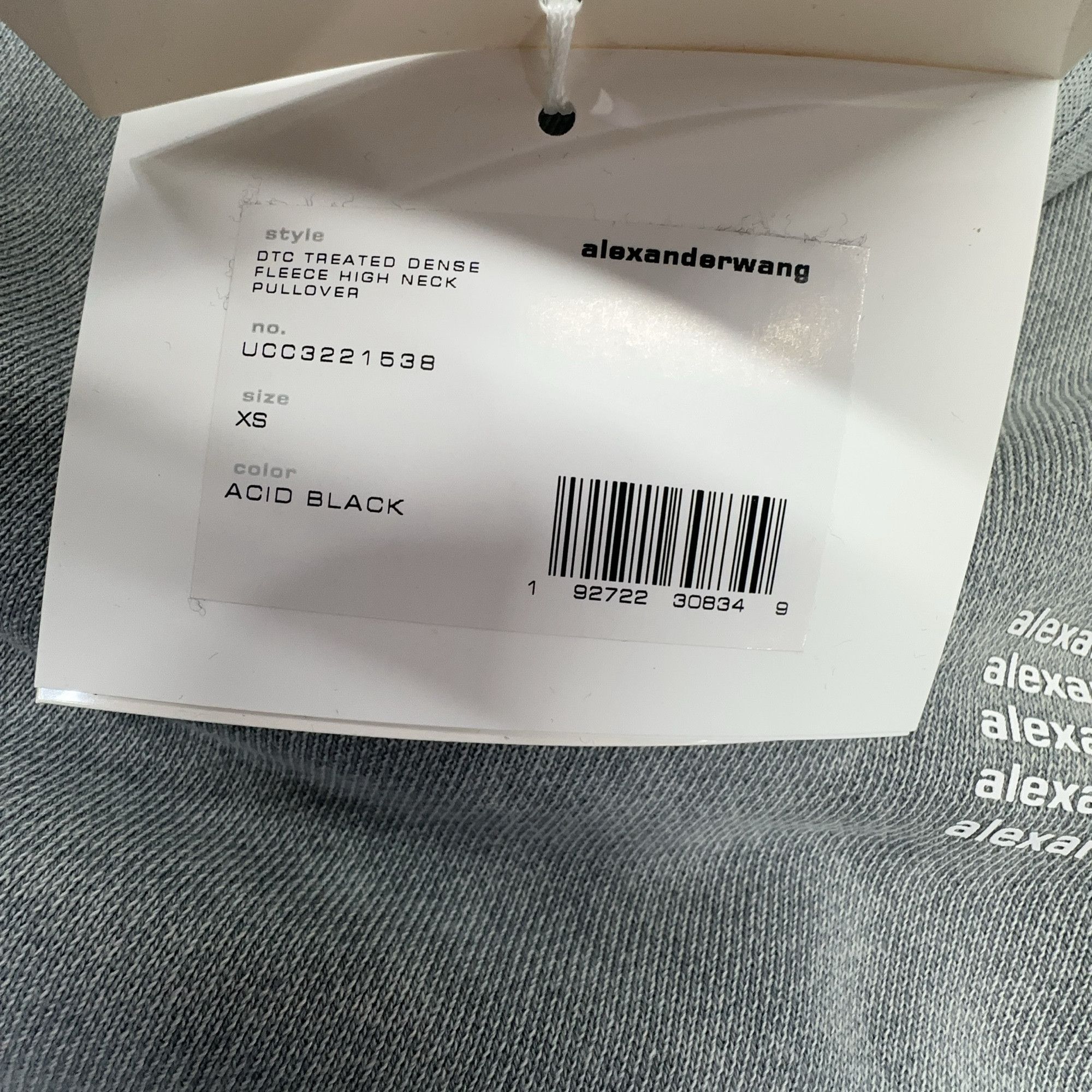 Alexander Wang Alexander Wang Acid Wash High Neck Sweatshirt Size XS Size US XS / EU 42 / 0 - 3 Thumbnail