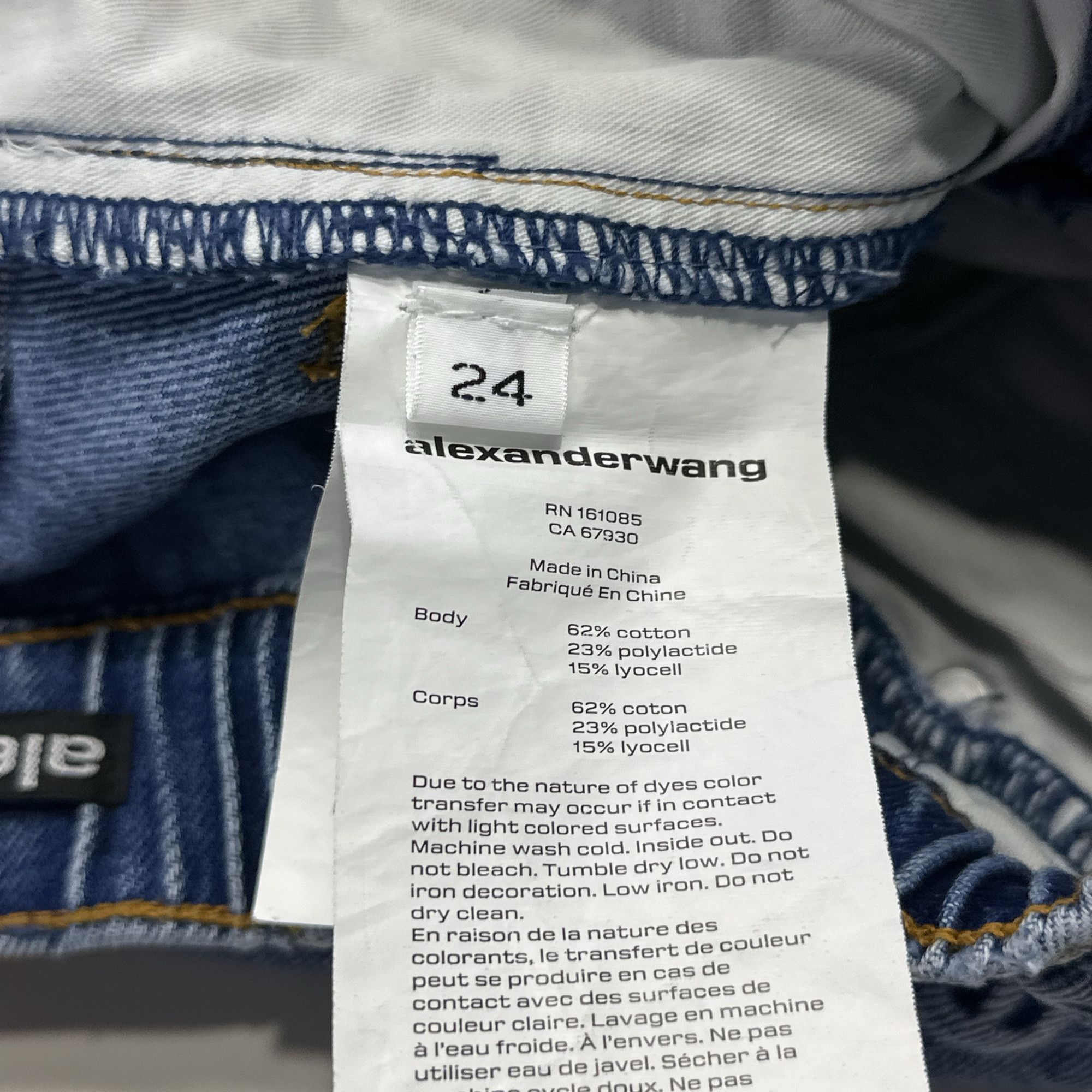 Alexander Wang Alexander Wang Logo Side Jeans Size 24 Size 24" / US 00 / IT 34 - 4 Thumbnail