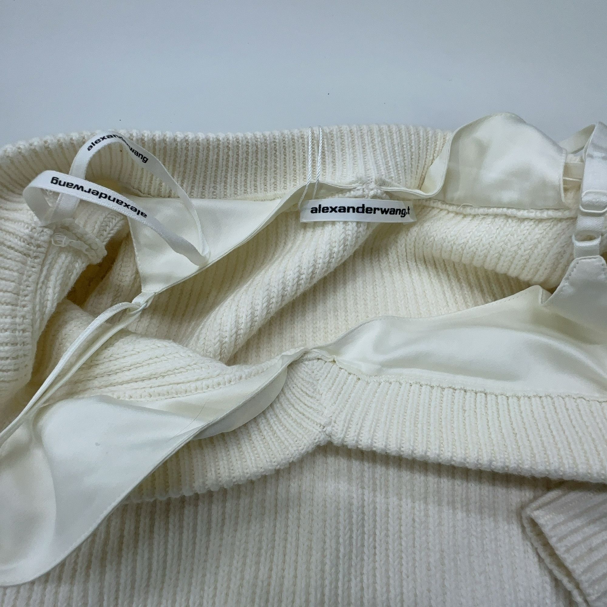 Alexander Wang Alexander Wang Satin Layered Ribbed Sweater Size S Size S / US 4 / IT 40 - 6 Thumbnail