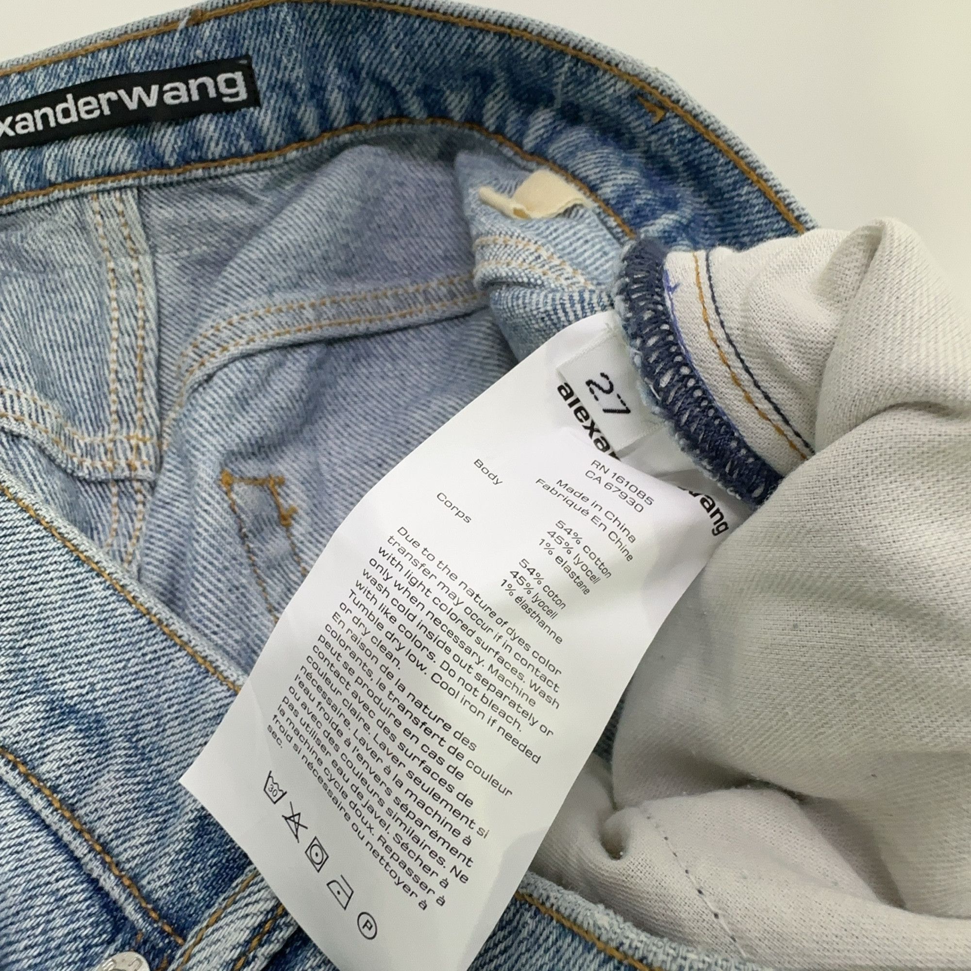 Alexander Wang Alexander Wang Script Logo Jeans Size 27 Size US 27 - 4 Thumbnail