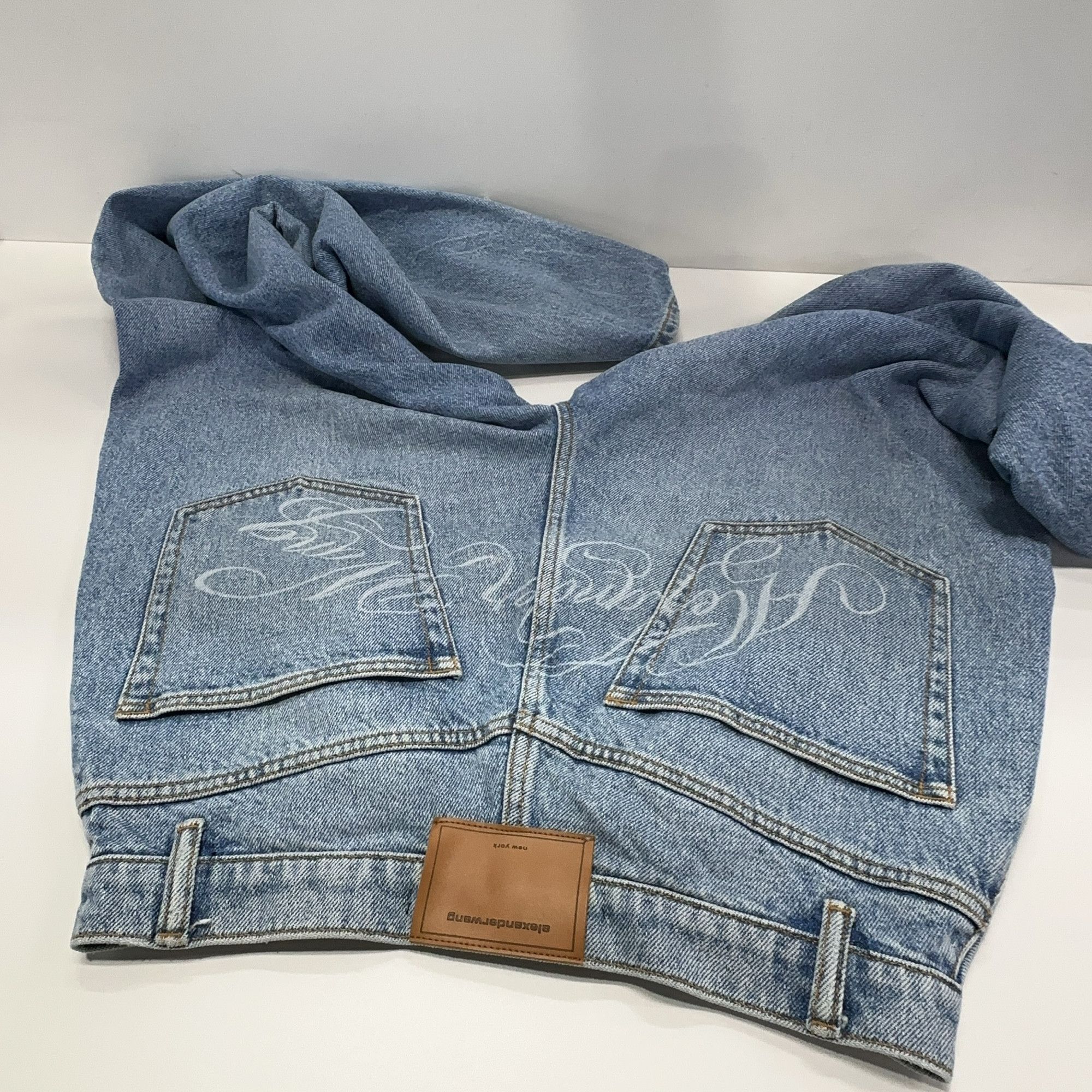 Alexander Wang Alexander Wang Script Logo Jeans Size 27 Size US 27 - 10 Thumbnail