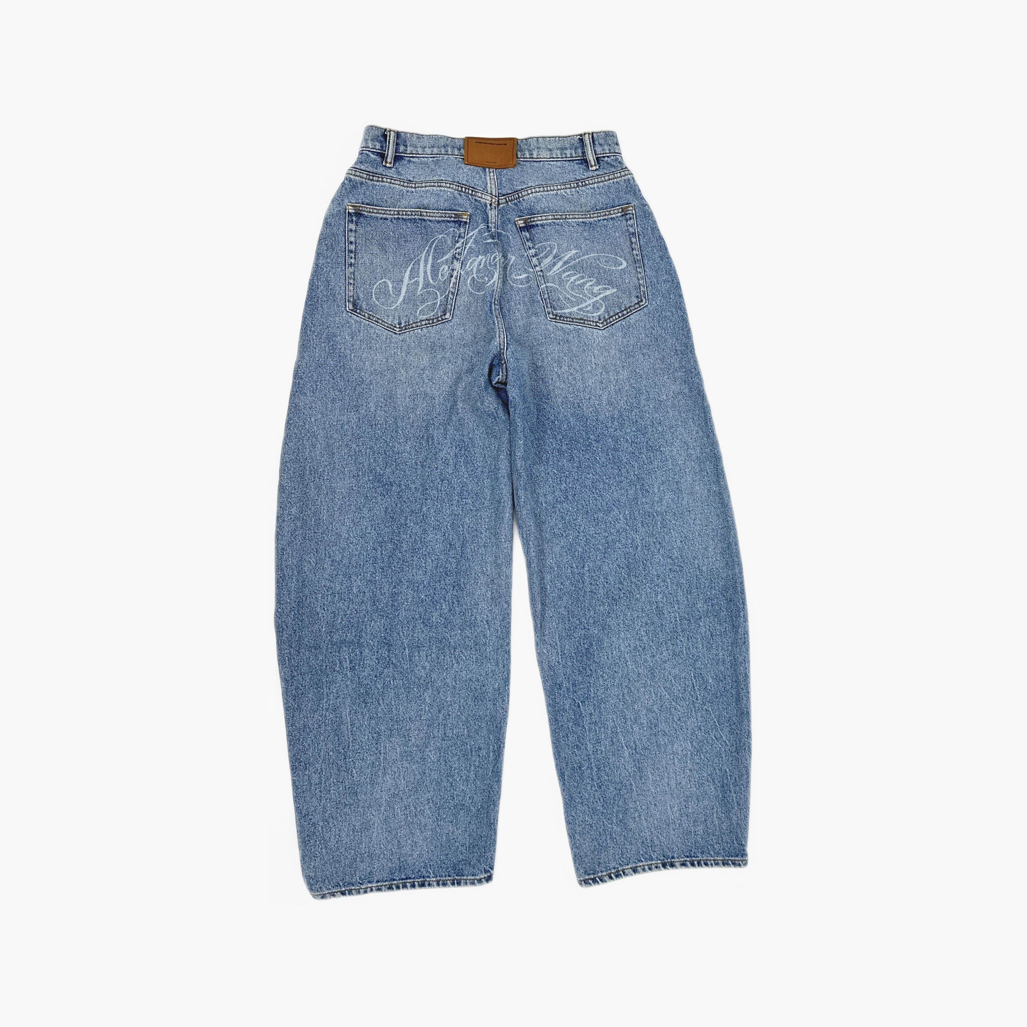 Alexander Wang Alexander Wang Script Logo Jeans Size 27 Size US 27 - 2 Thumbnail
