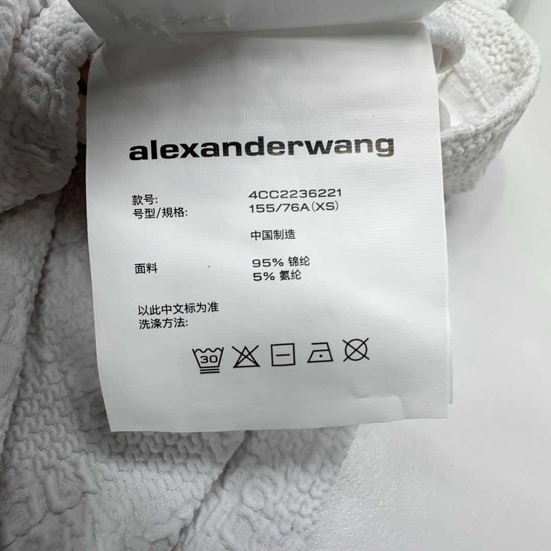 Alexander Wang Alexander Wang Logo Embossed Mini Dress White XS Size XS / US 0-2 / IT 36-38 - 3 Thumbnail