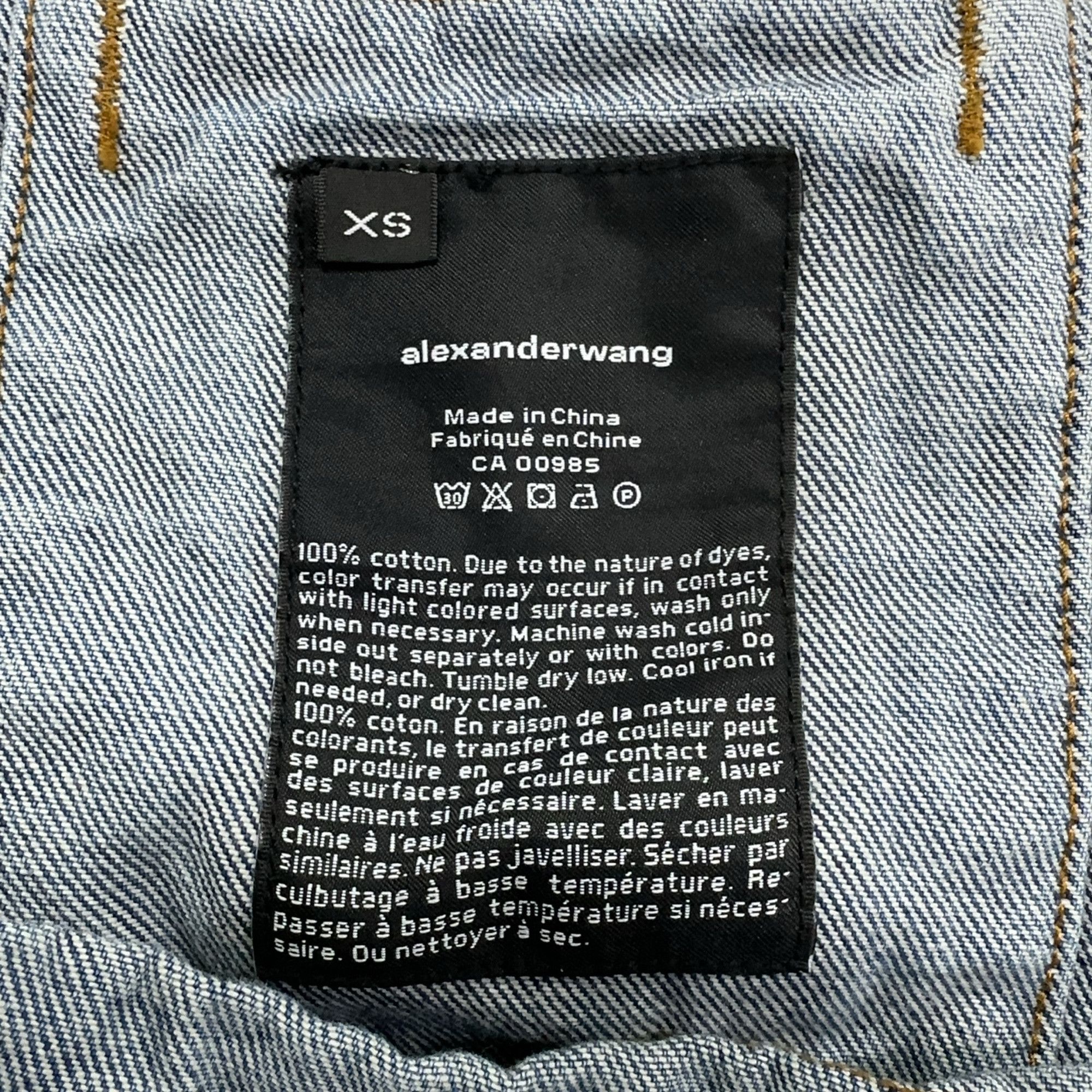 Alexander Wang Alexander Wang Logo Denim Jacket Size XS Size XS / US 0-2 / IT 36-38 - 4 Thumbnail