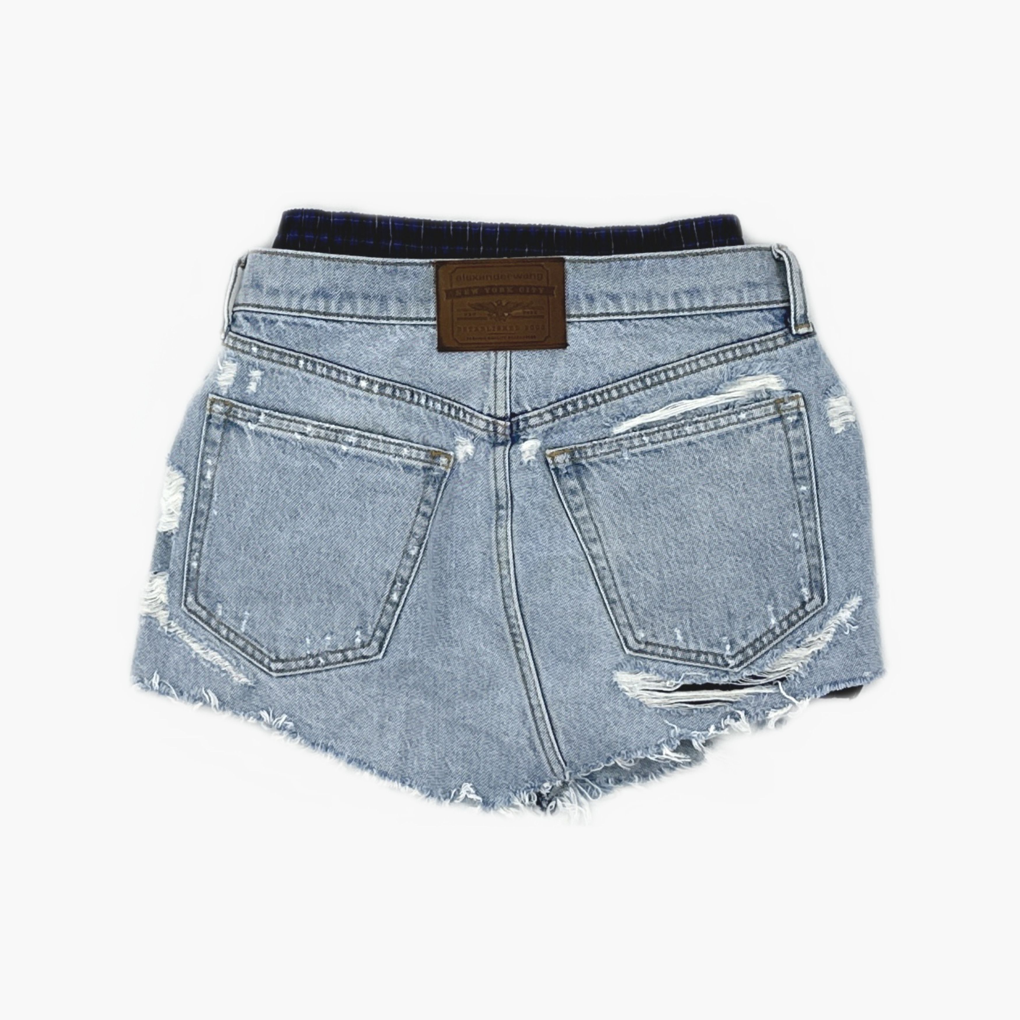 Alexander Wang Alexander Wang Distressed Denim Skirt with Boxer Size 24 Size 24" / US 00 / IT 34 - 2 Thumbnail