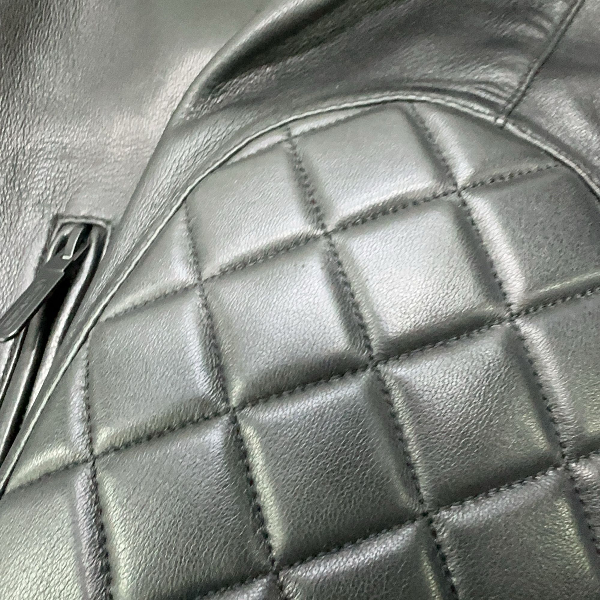 Emporio Armani Emporio Armani Quilted Lamb Leather Jacket Size L Size US L / EU 52-54 / 3 - 12 Thumbnail