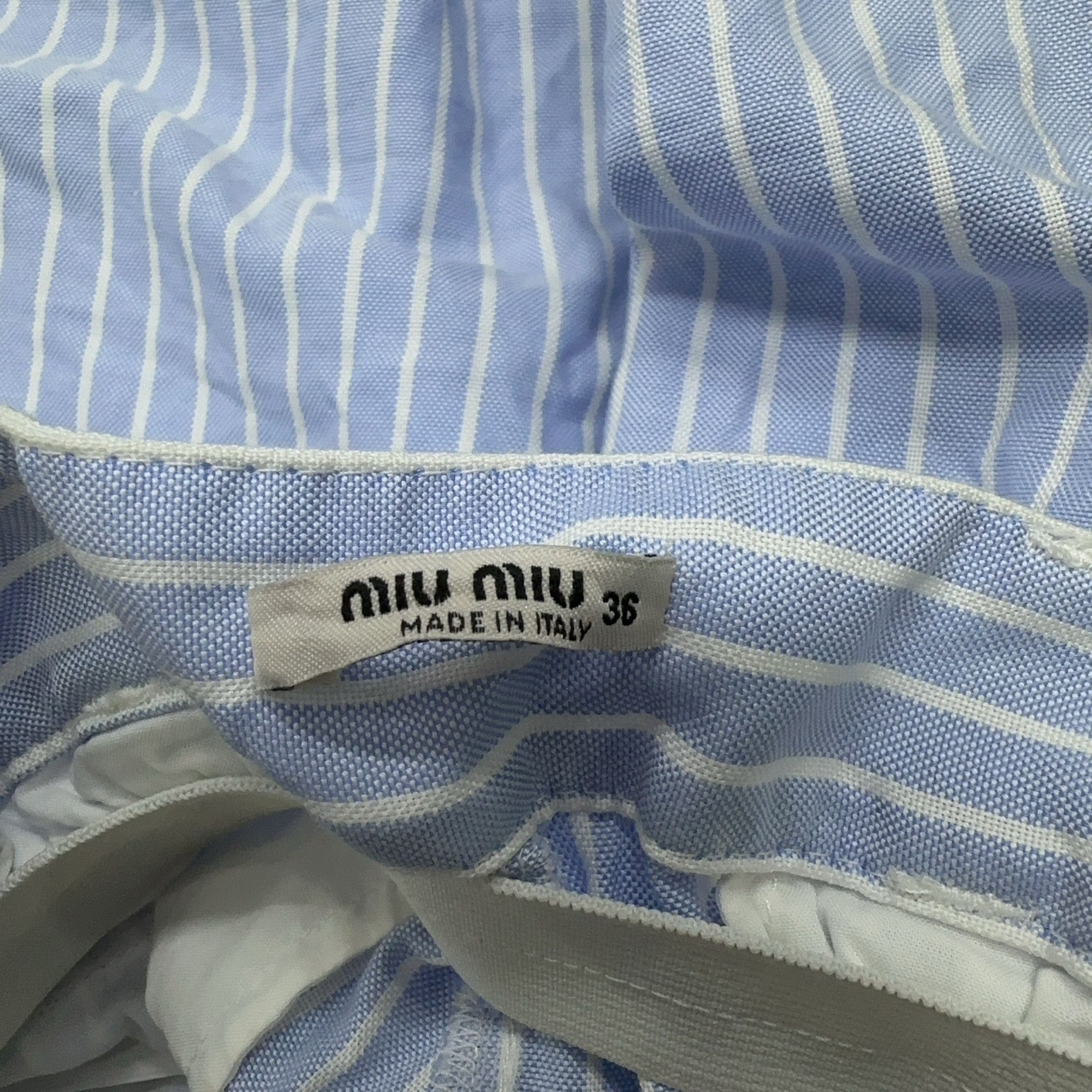 Miu Miu Miu Miu Striped Shorts Size 36 Size 25" / US 0 / IT 36 - 3 Thumbnail
