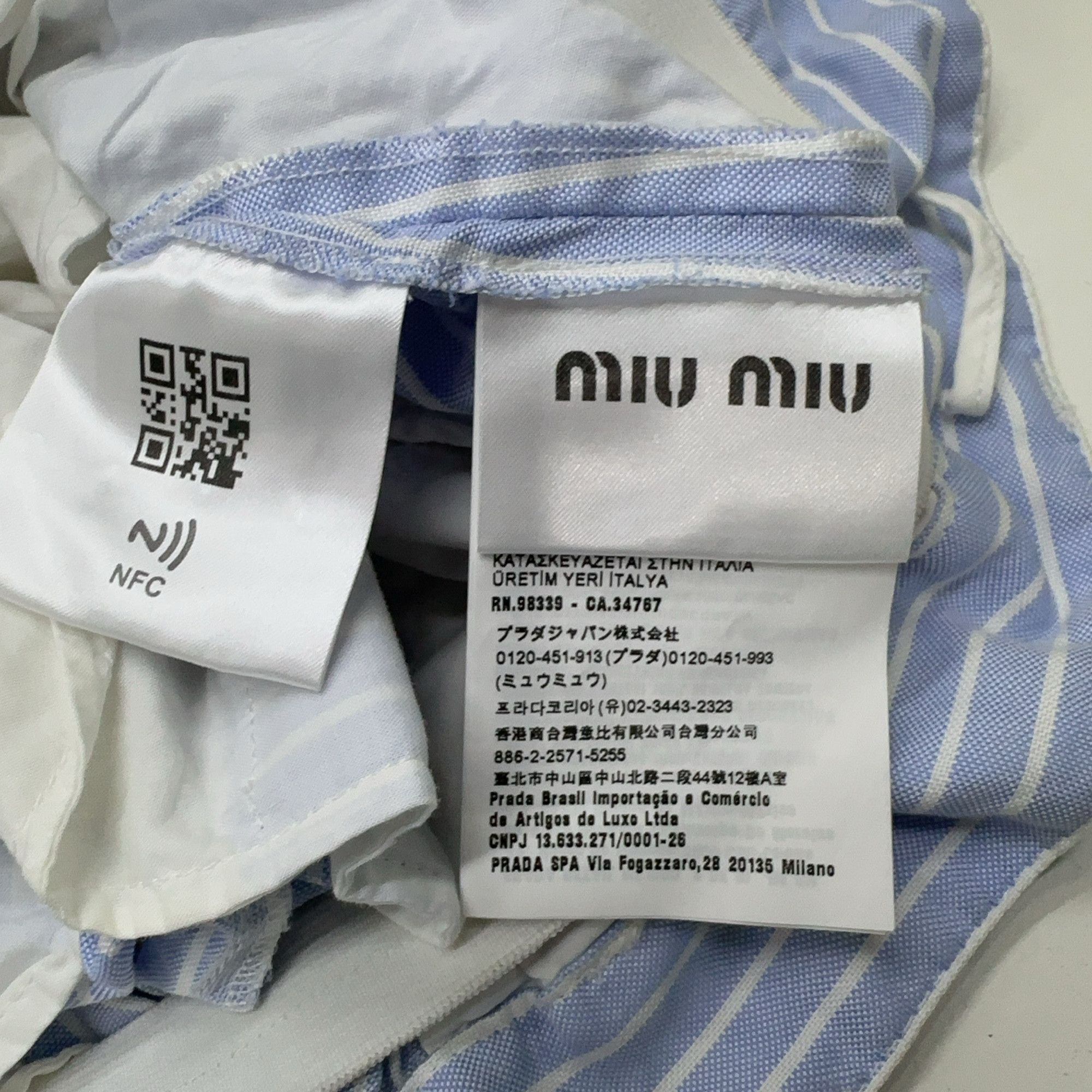 Miu Miu Miu Miu Striped Shorts Size 36 Size 25" / US 0 / IT 36 - 4 Thumbnail