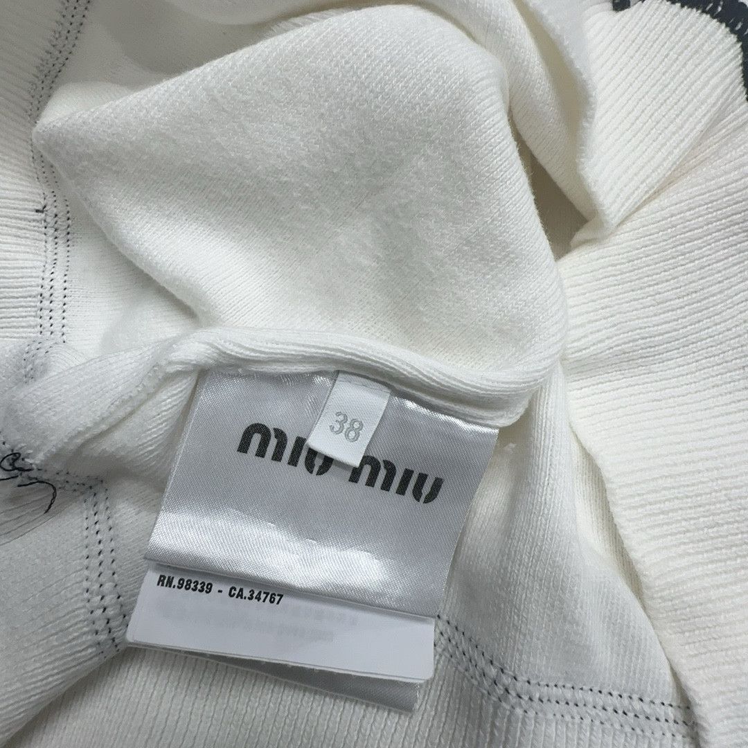 Miu Miu Miu Miu Contrast Trim Knit Top Size 38 Size XS / US 0-2 / IT 36-38 - 3 Thumbnail