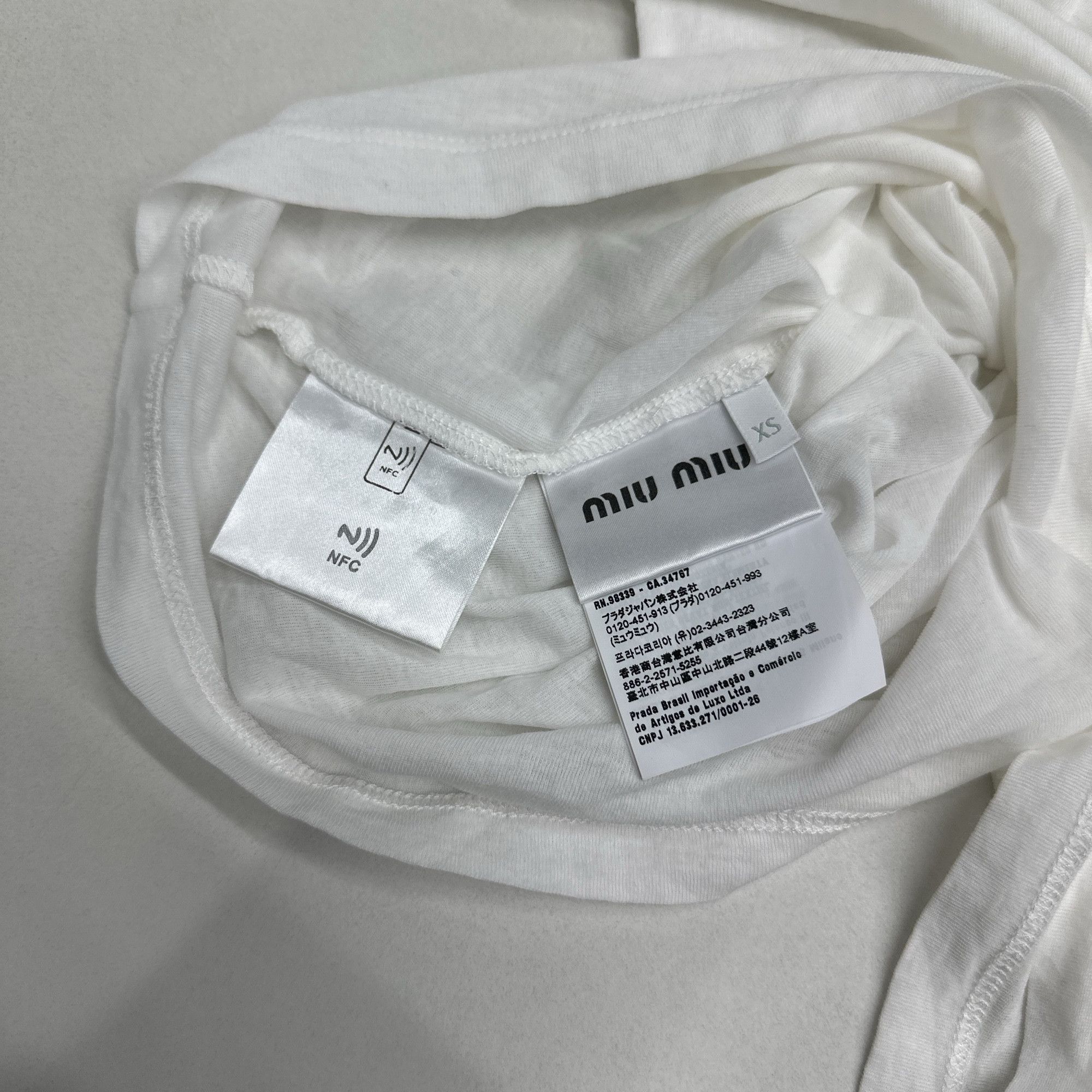 Miu Miu Miu Miu Logo Patch Long Sleeve Polo Size XS Size XS / US 0-2 / IT 36-38 - 4 Thumbnail