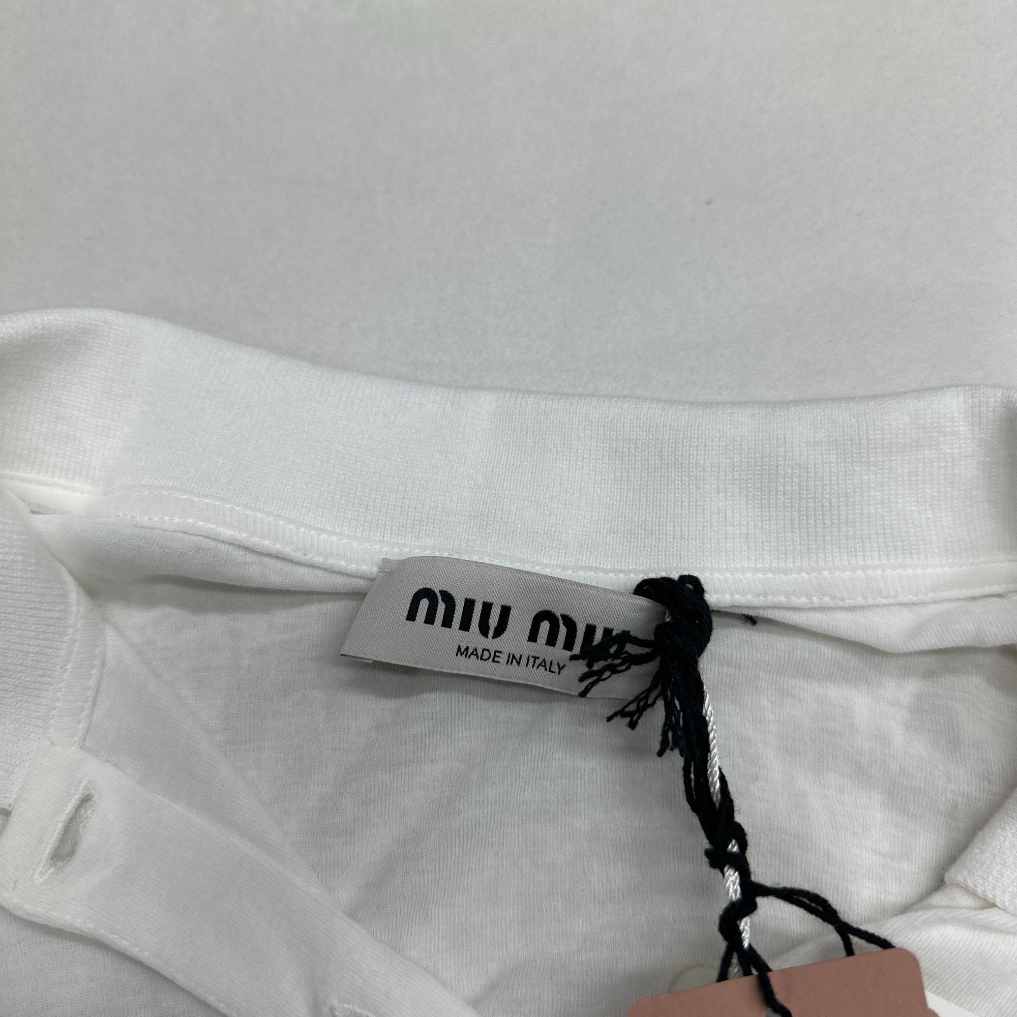 Miu Miu Miu Miu Logo Patch Long Sleeve Polo Size XS Size XS / US 0-2 / IT 36-38 - 3 Thumbnail