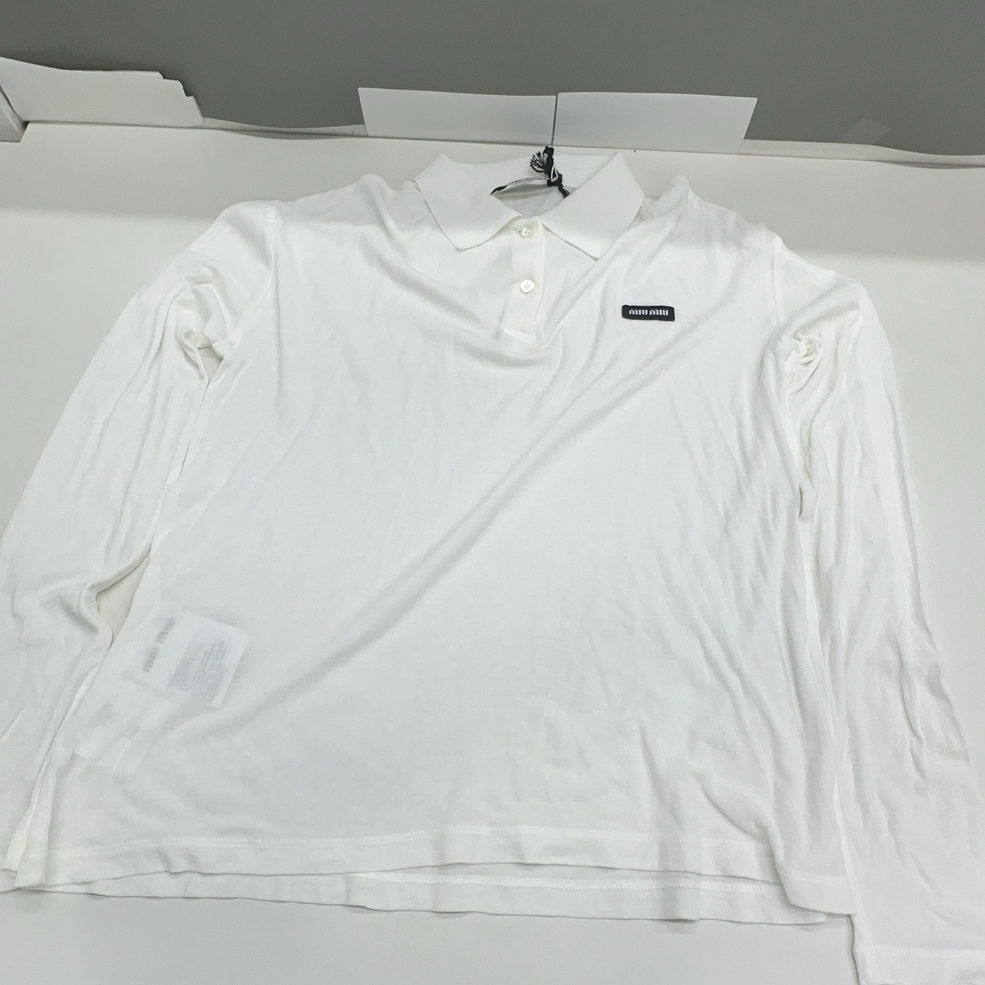 Miu Miu Miu Miu Logo Patch Long Sleeve Polo Size XS Size XS / US 0-2 / IT 36-38 - 6 Thumbnail