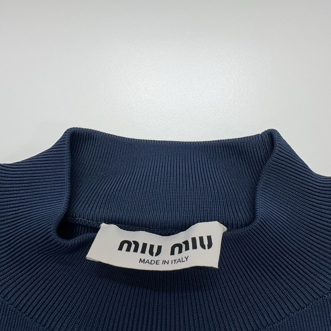 Miu Miu Miu Miu Striped Knit Short Sleeve Top Size 38 Size XS / US 0-2 / IT 36-38 - 5 Thumbnail