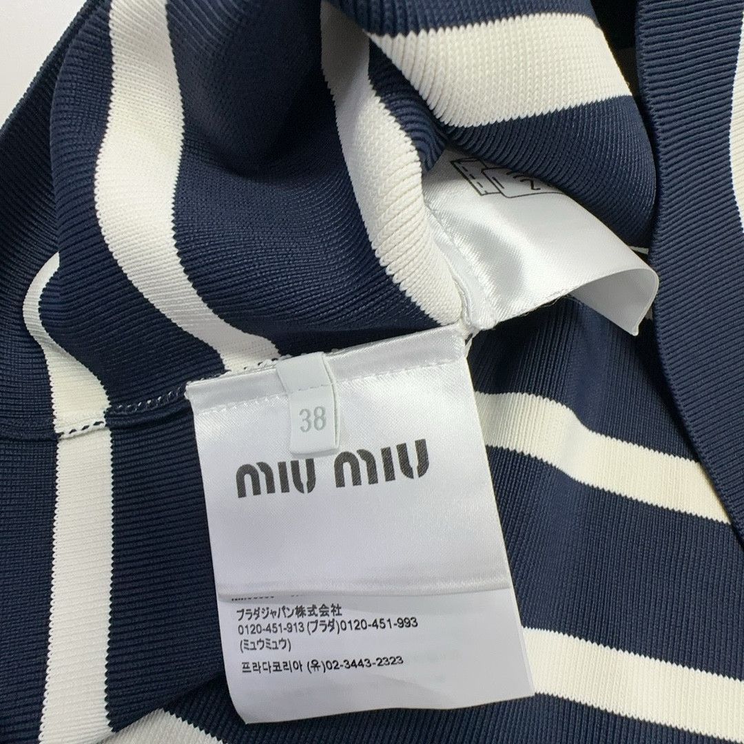 Miu Miu Miu Miu Striped Knit Short Sleeve Top Size 38 Size XS / US 0-2 / IT 36-38 - 3 Thumbnail