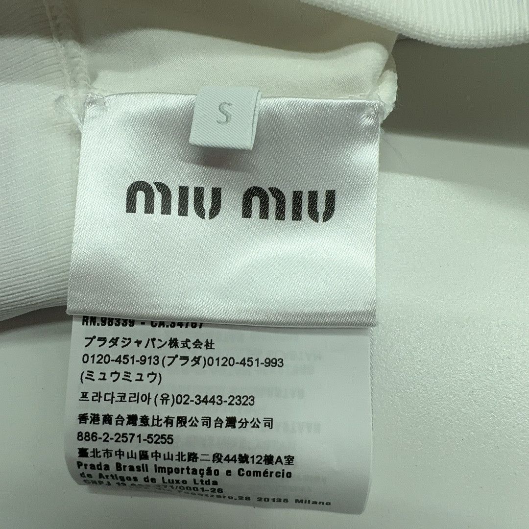 Miu Miu Miu Miu Logo Trim Long Sleeve T-Shirt Size S Size S / US 4 / IT 40 - 4 Thumbnail