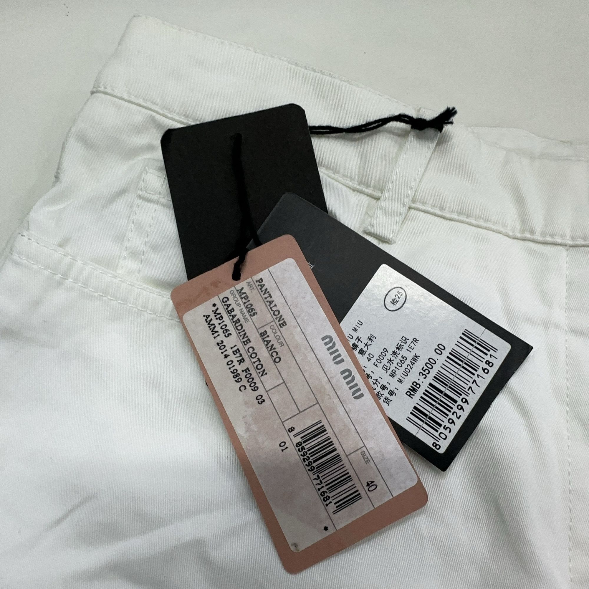 Miu Miu Miu Miu Cotton-Blend Pants Size 40 Size 27" / US 4 / IT 40 - 4 Thumbnail
