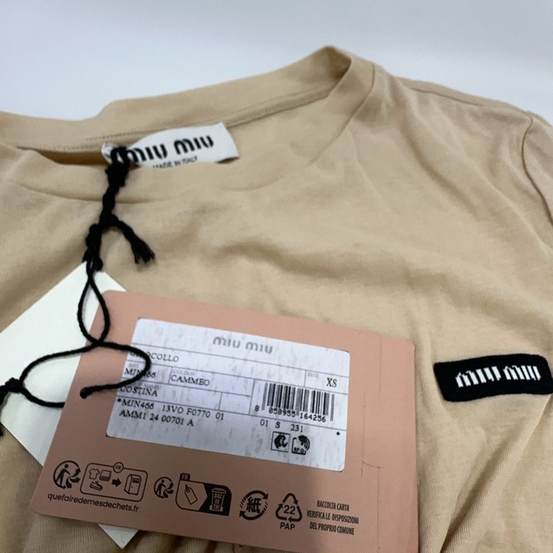 Miu Miu Miu Miu Logo Patch T-Shirt Size XS Size XS / US 0-2 / IT 36-38 - 6 Thumbnail