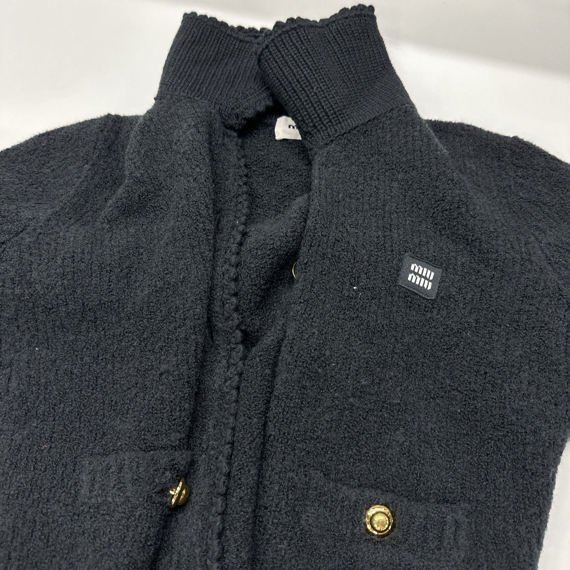 Miu Miu Miu Miu Black Knit Button Cardigan Size 40 Size S / US 4 / IT 40 - 3 Thumbnail