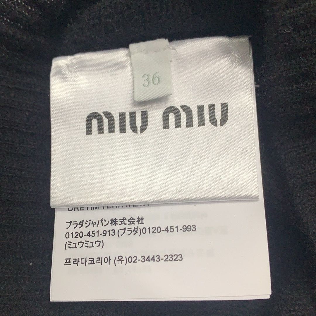 Miu Miu Miu Miu Logo Wool Cashmere Sweater Size 36 Size XS / US 0-2 / IT 36-38 - 2 Thumbnail