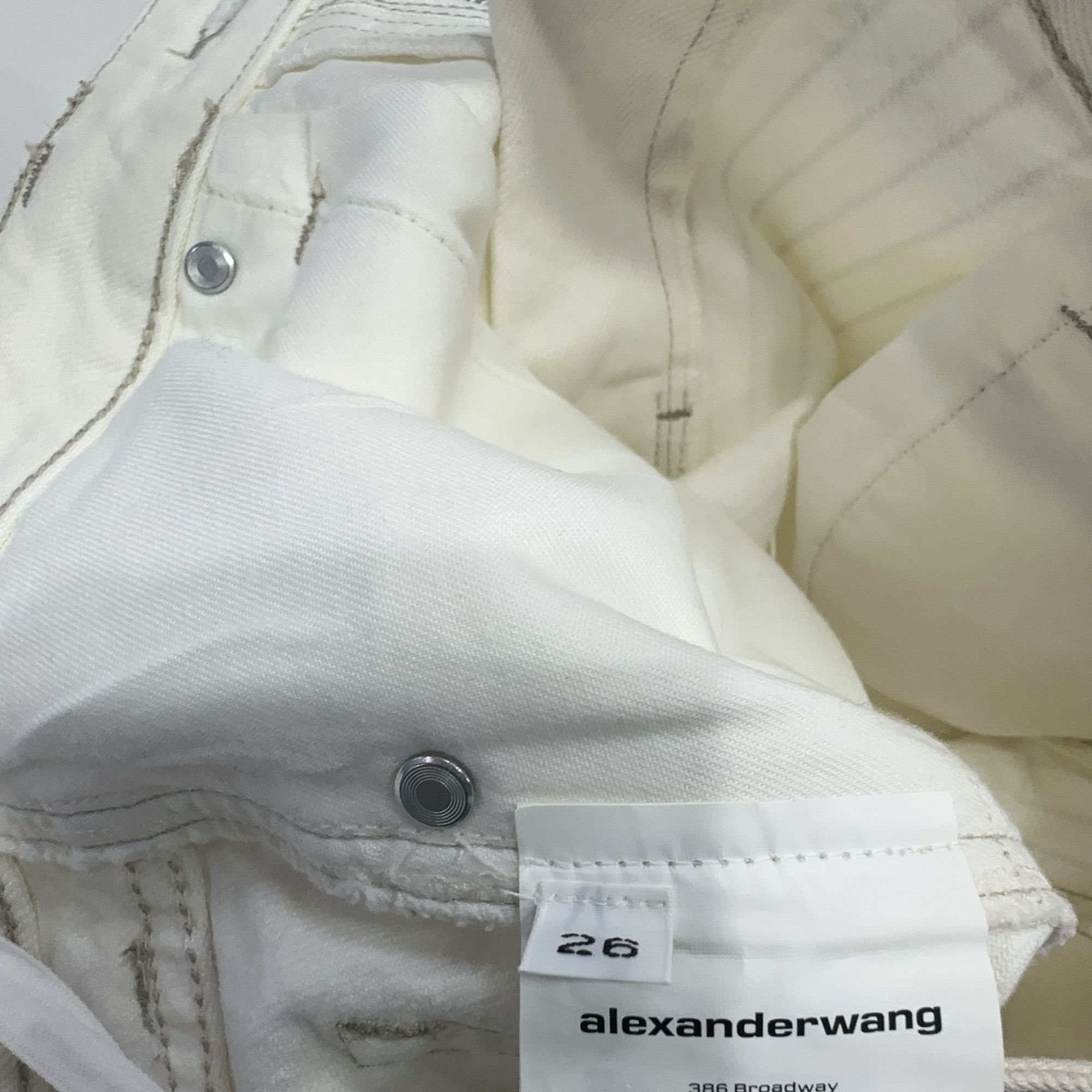 Alexander Wang Alexander Wang Crystal Stripe Denim Shorts Size 26 Size 26" / US 2 / IT 38 - 5 Thumbnail