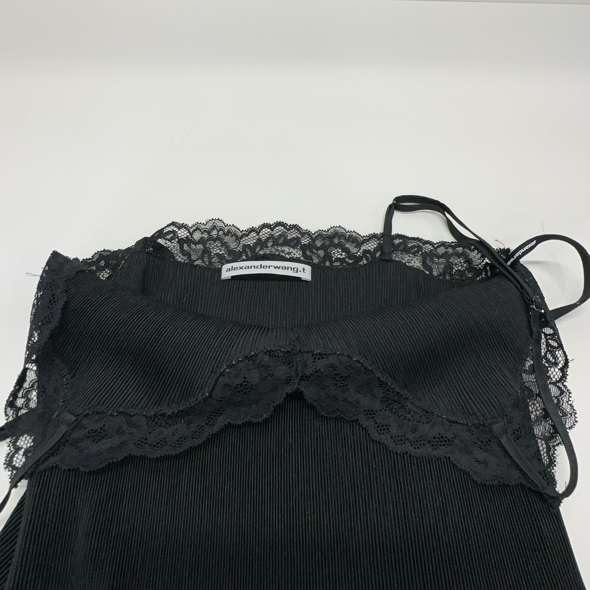 Alexander Wang Alexander Wang Ribbed Lace Mini Dress Size S Size S / US 4 / IT 40 - 6 Thumbnail