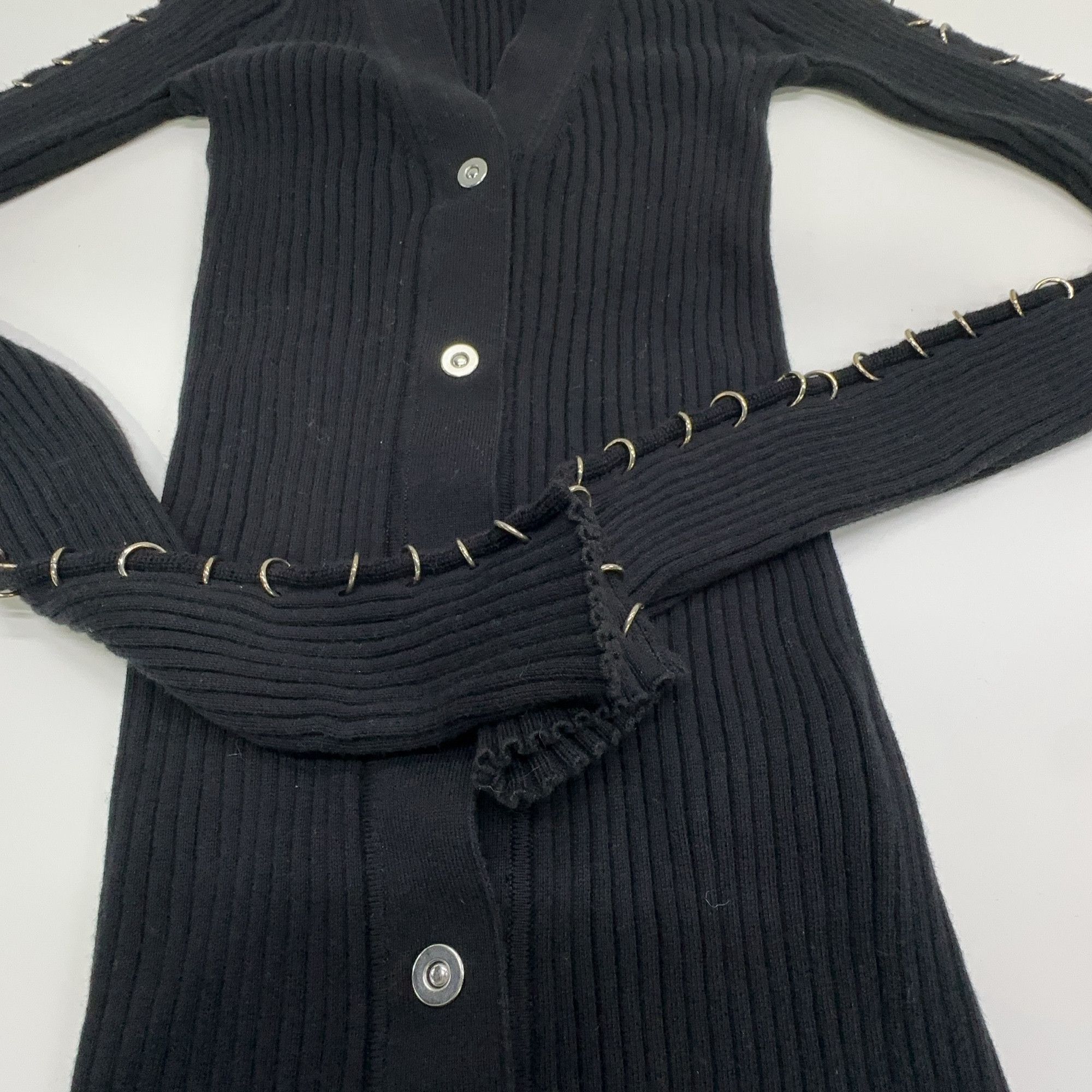Alexander Wang Alexander Wang Ribbed Ring Detail Cardigan XS Size XS / US 0-2 / IT 36-38 - 6 Thumbnail