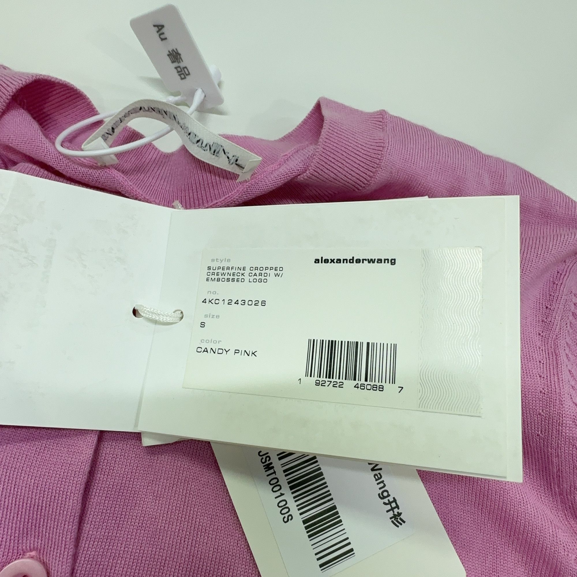Alexander Wang Alexander Wang Embroidered Logo Cardigan Pink Size S Size S / US 4 / IT 40 - 6 Thumbnail