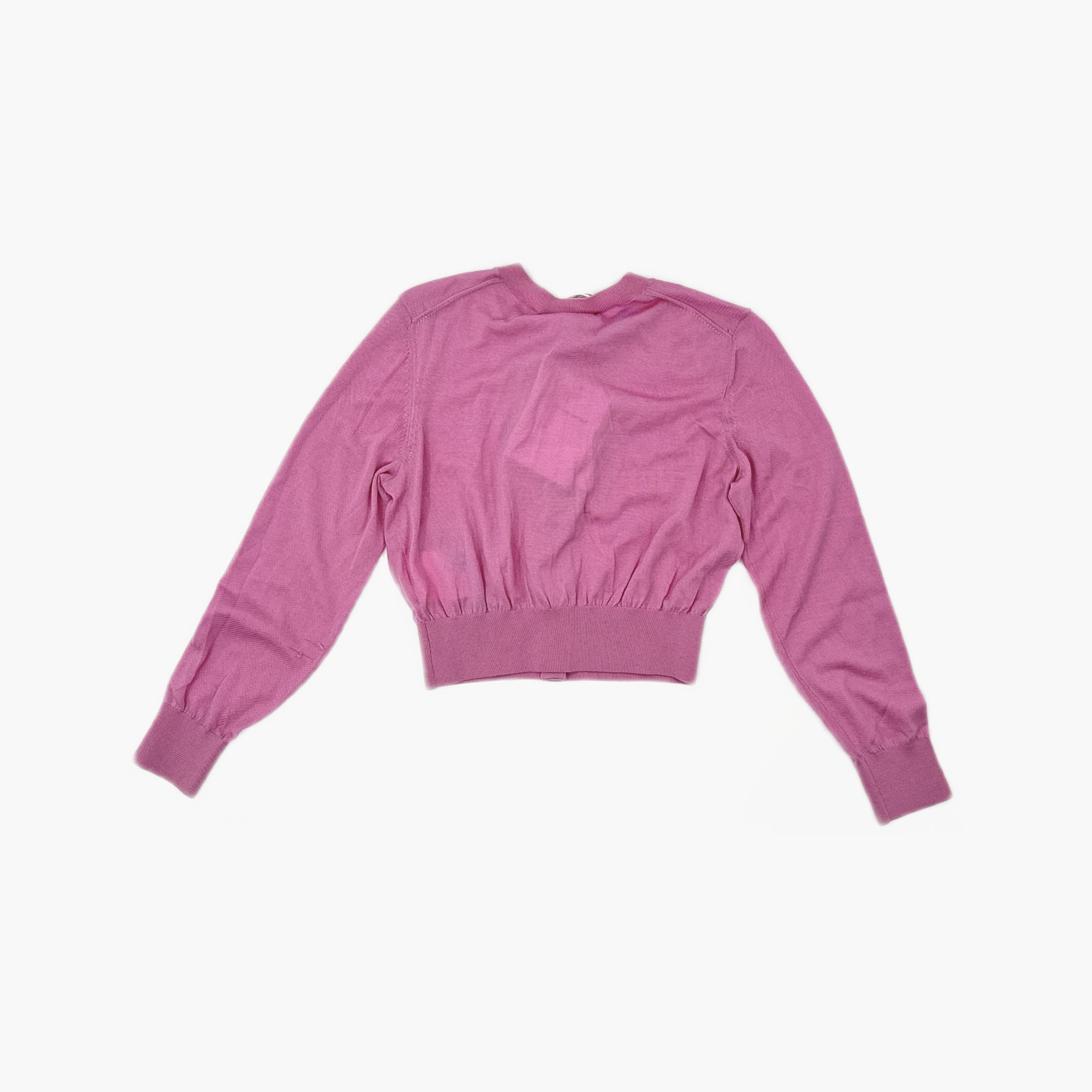 Alexander Wang Alexander Wang Embroidered Logo Cardigan Pink Size S Size S / US 4 / IT 40 - 2 Thumbnail