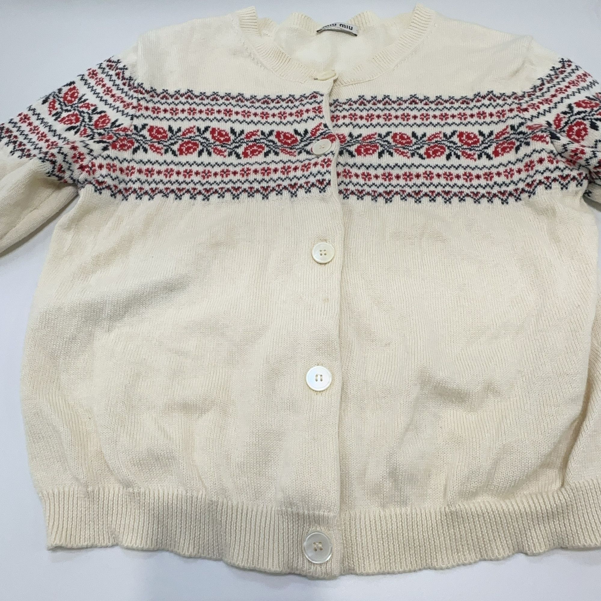 Miu Miu Miu Miu Floral Knit Cardigan Size 38 Size XS / US 0-2 / IT 36-38 - 9 Thumbnail