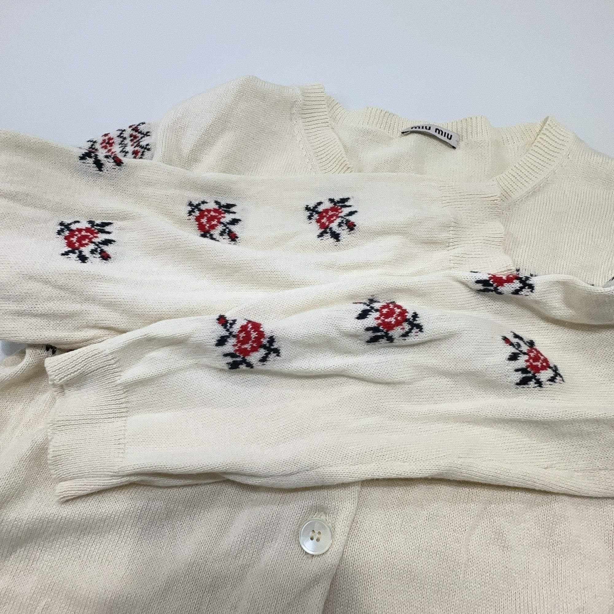Miu Miu Miu Miu Floral Knit Cardigan Size 38 Size XS / US 0-2 / IT 36-38 - 7 Thumbnail