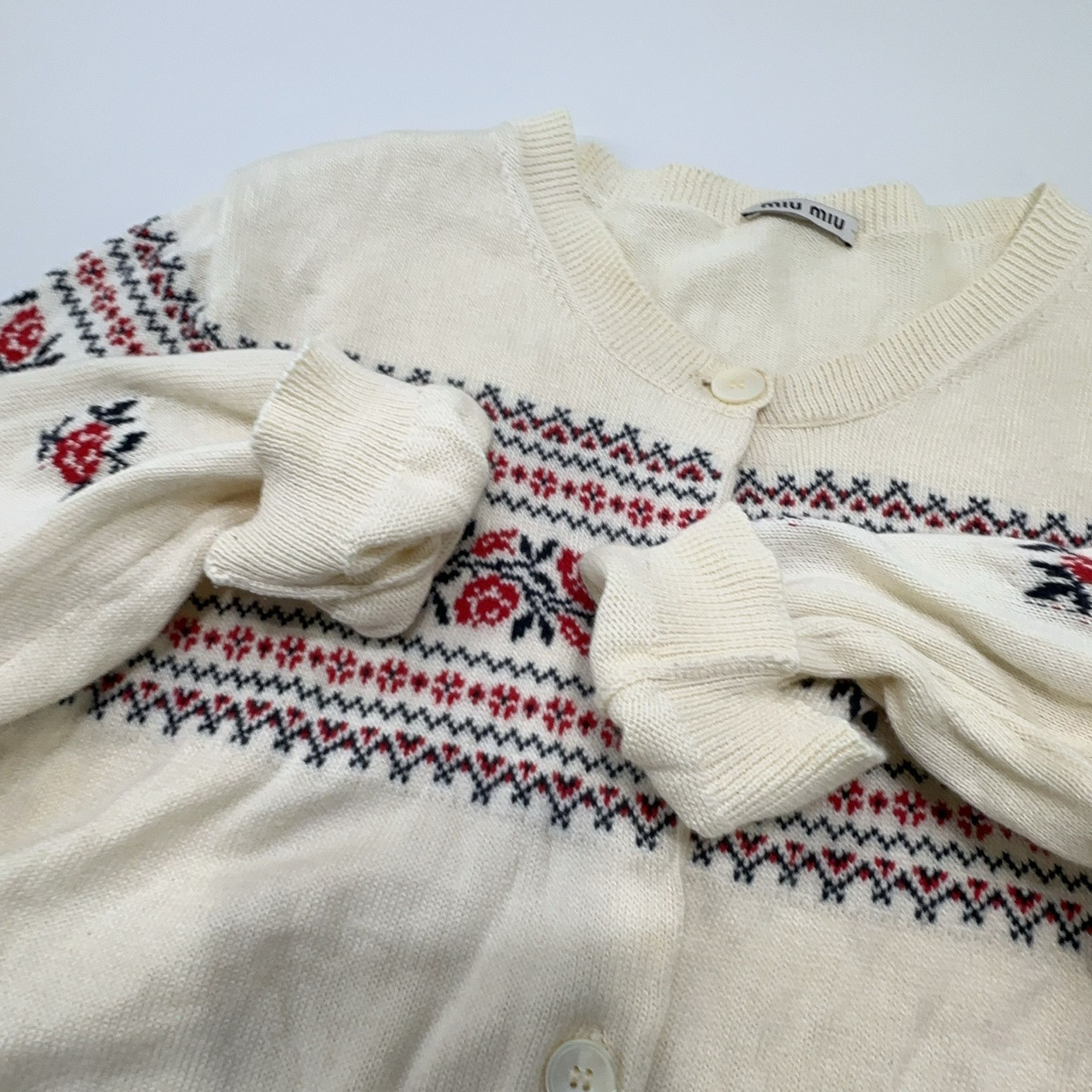 Miu Miu Miu Miu Floral Knit Cardigan Size 38 Size XS / US 0-2 / IT 36-38 - 8 Thumbnail