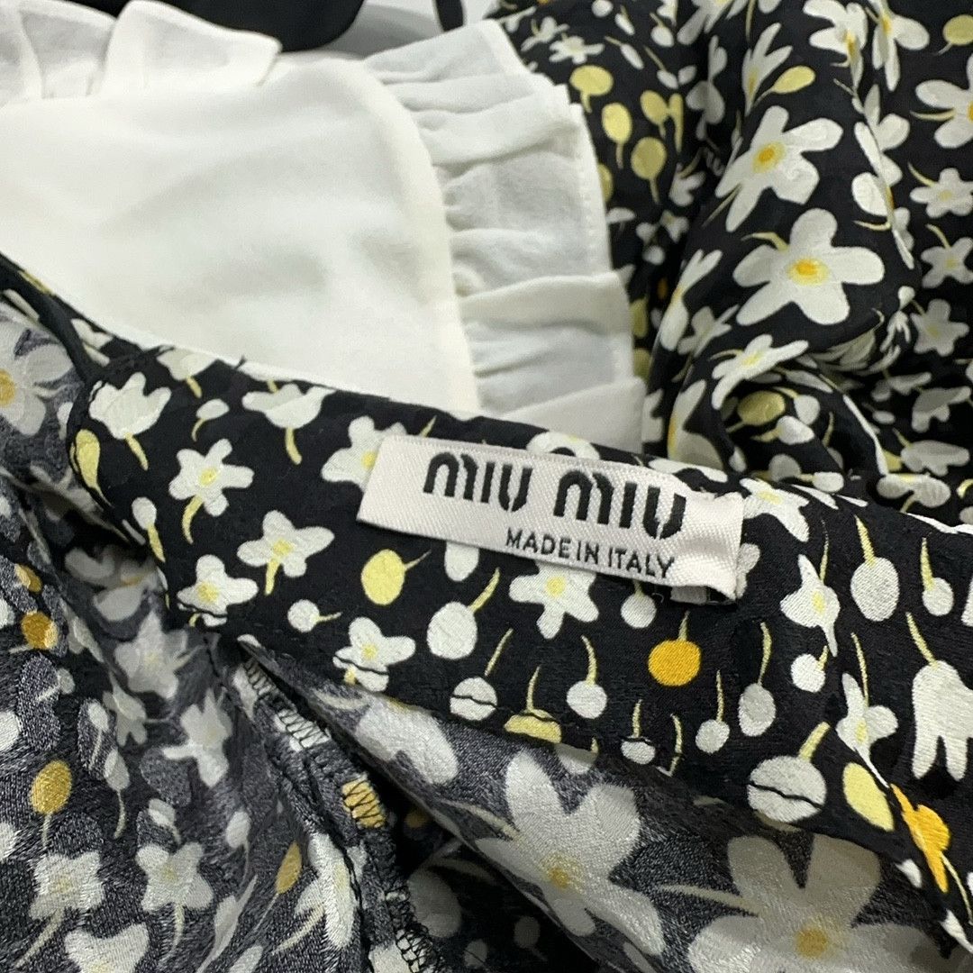 Miu Miu Miu Miu Floral Satin Blouse Size 38 Size XS / US 0-2 / IT 36-38 - 4 Thumbnail