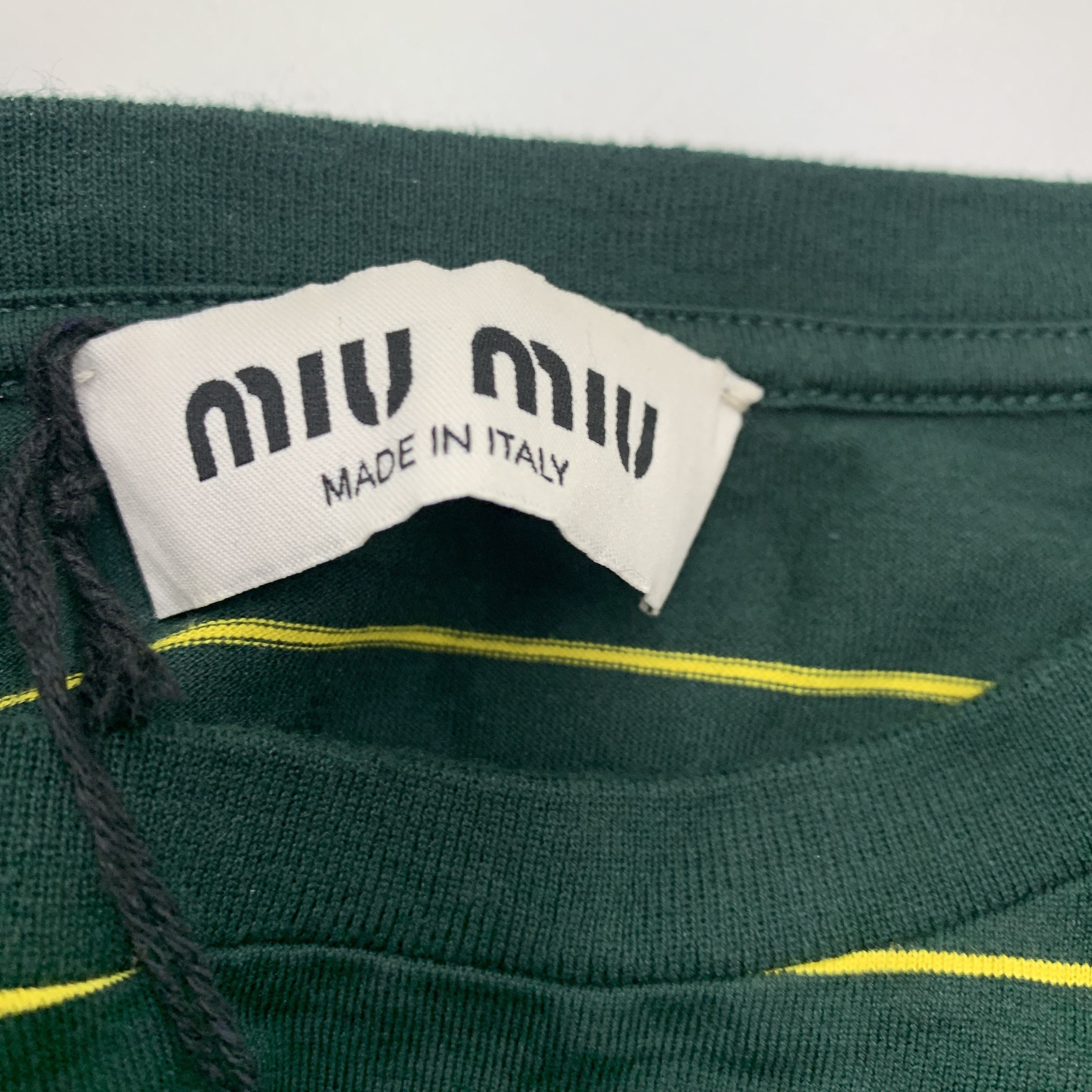 Miu Miu Miu Miu Striped Logo Long Sleeve T-Shirt Size S Size S / US 4 / IT 40 - 3 Thumbnail