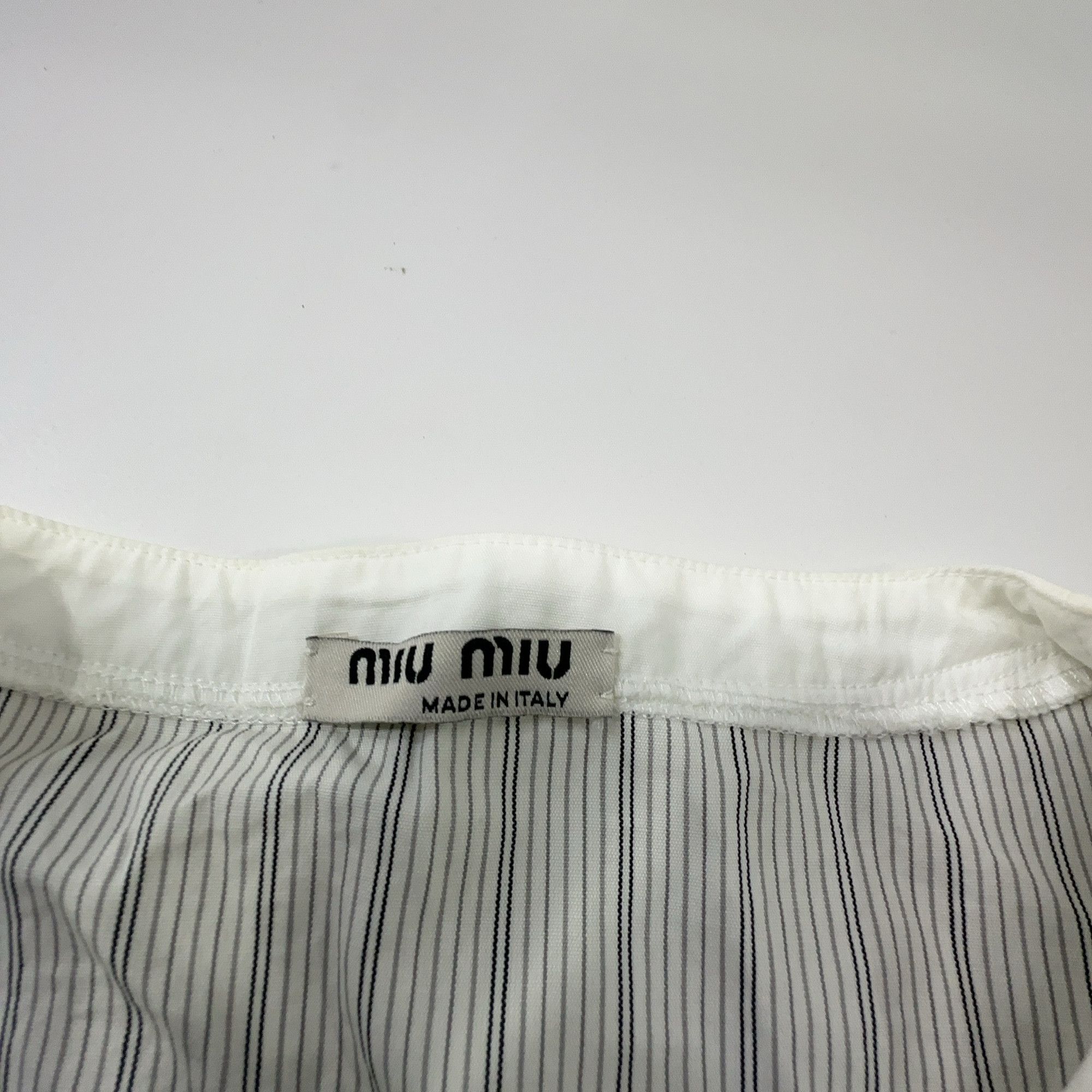 Miu Miu Miu Miu Striped Cotton Button Up Shirt Size 42 Size M / US 6-8 / IT 42-44 - 3 Thumbnail