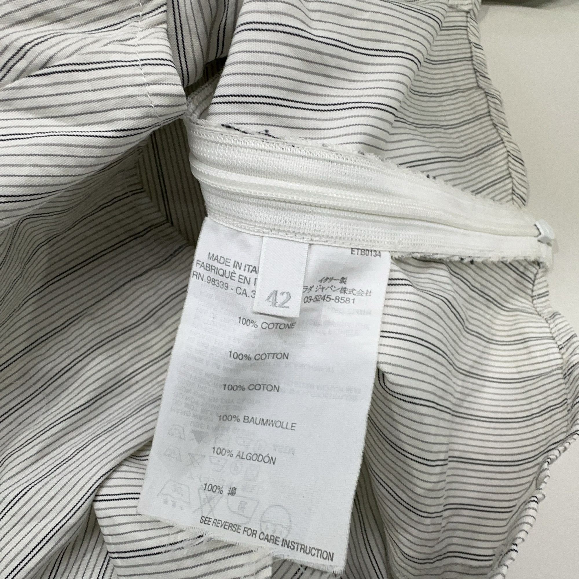 Miu Miu Miu Miu Striped Cotton Button Up Shirt Size 42 Size M / US 6-8 / IT 42-44 - 4 Thumbnail