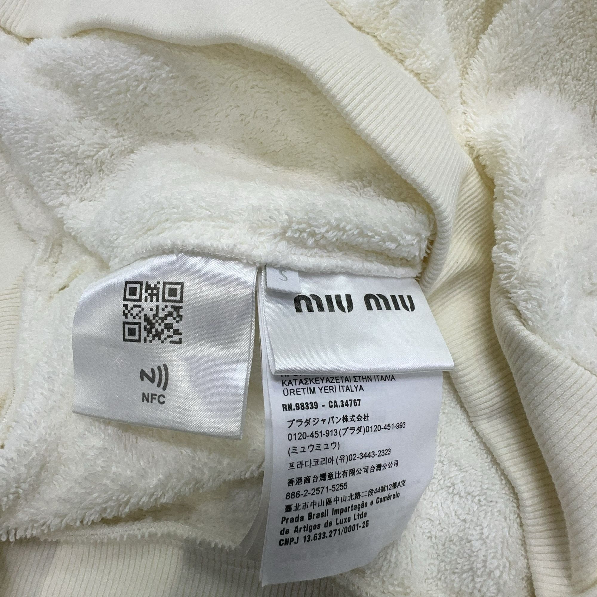 Miu Miu Miu Miu Club Logo Embroidery Polo Sweater White S Size S / US 4 / IT 40 - 3 Thumbnail