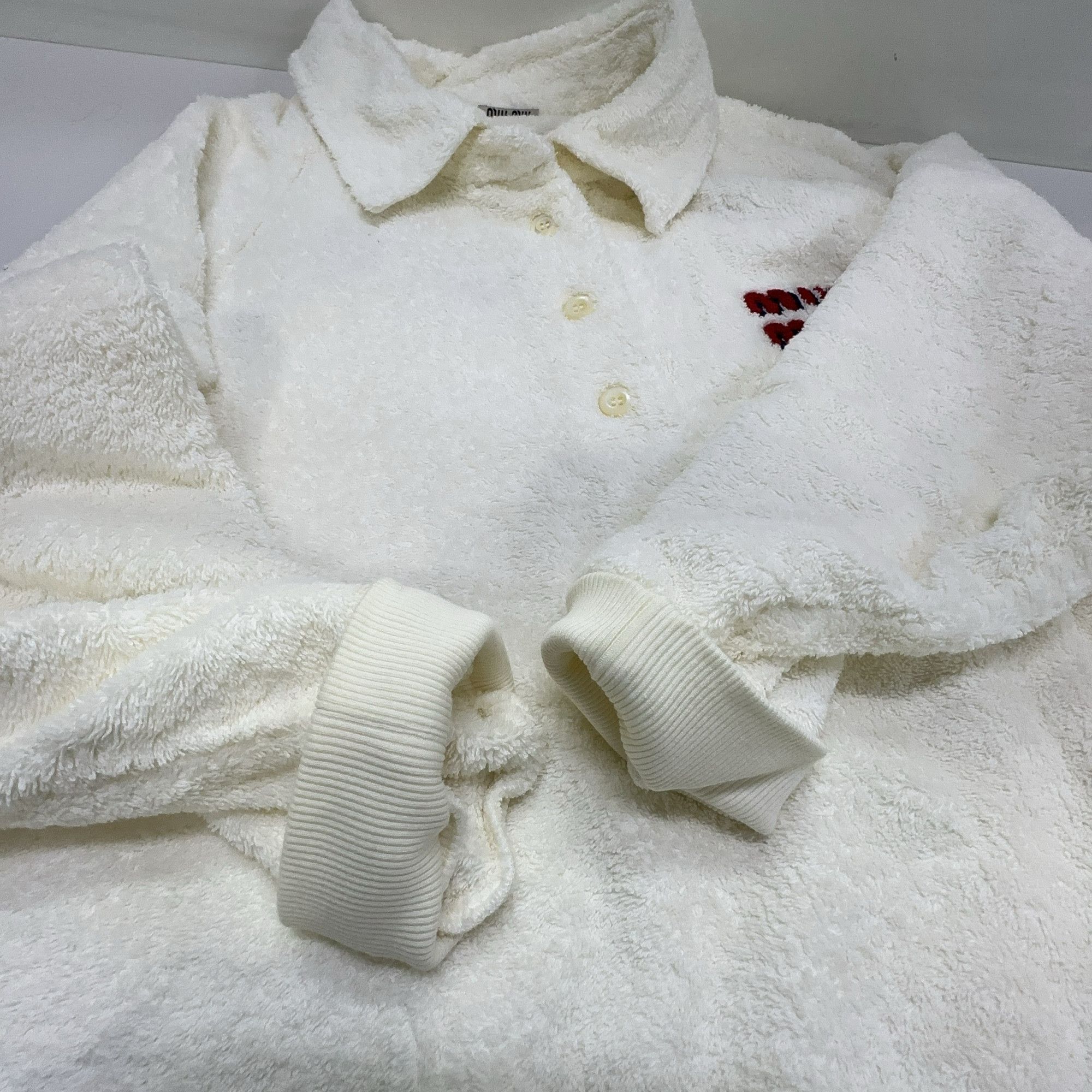 Miu Miu Miu Miu Club Logo Embroidery Polo Sweater White S Size S / US 4 / IT 40 - 8 Thumbnail