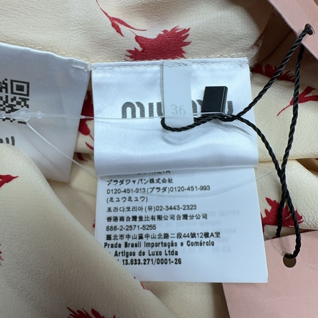 Miu Miu Miu Miu Floral Silk Midi Dress Size 36 Size XS / US 0-2 / IT 36-38 - 5 Thumbnail