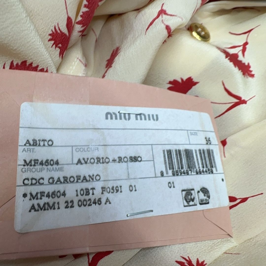 Miu Miu Miu Miu Floral Silk Midi Dress Size 36 Size XS / US 0-2 / IT 36-38 - 4 Thumbnail