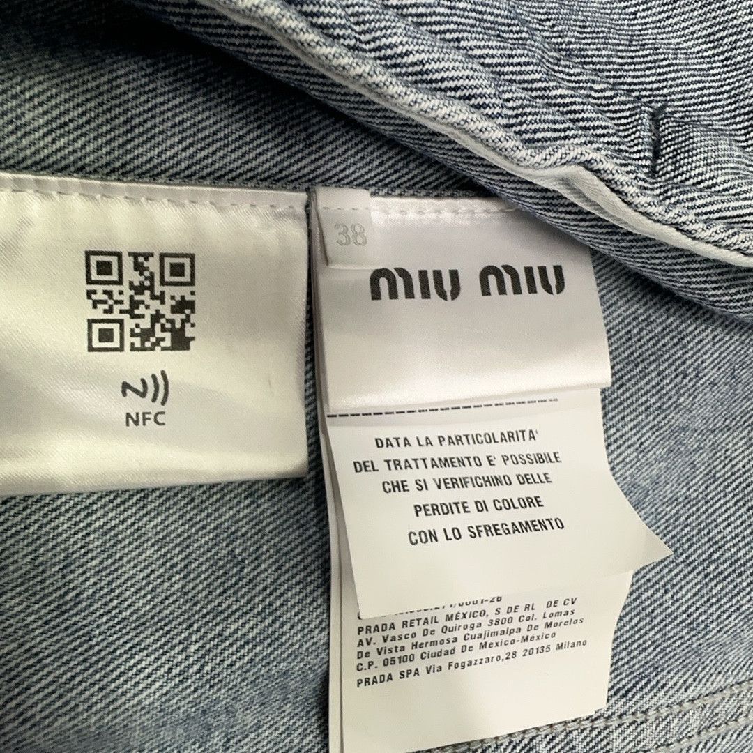 Miu Miu Miu Miu Crystal Button Denim Jacket Size 38 Size XS / US 0-2 / IT 36-38 - 4 Thumbnail
