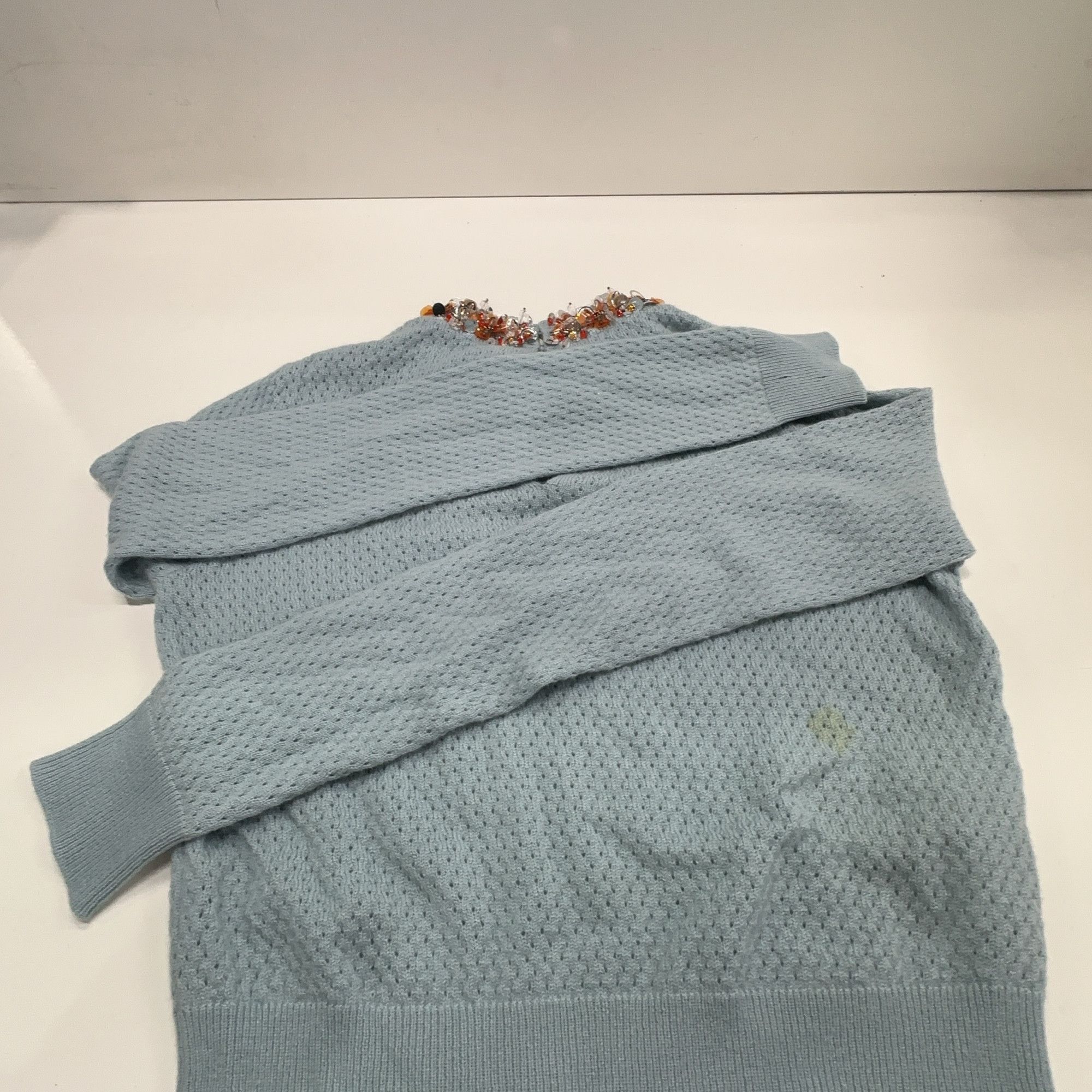 Miu Miu Miu Miu Beaded Embellished Sweater Blue Size 36 Size XS / US 0-2 / IT 36-38 - 13 Thumbnail