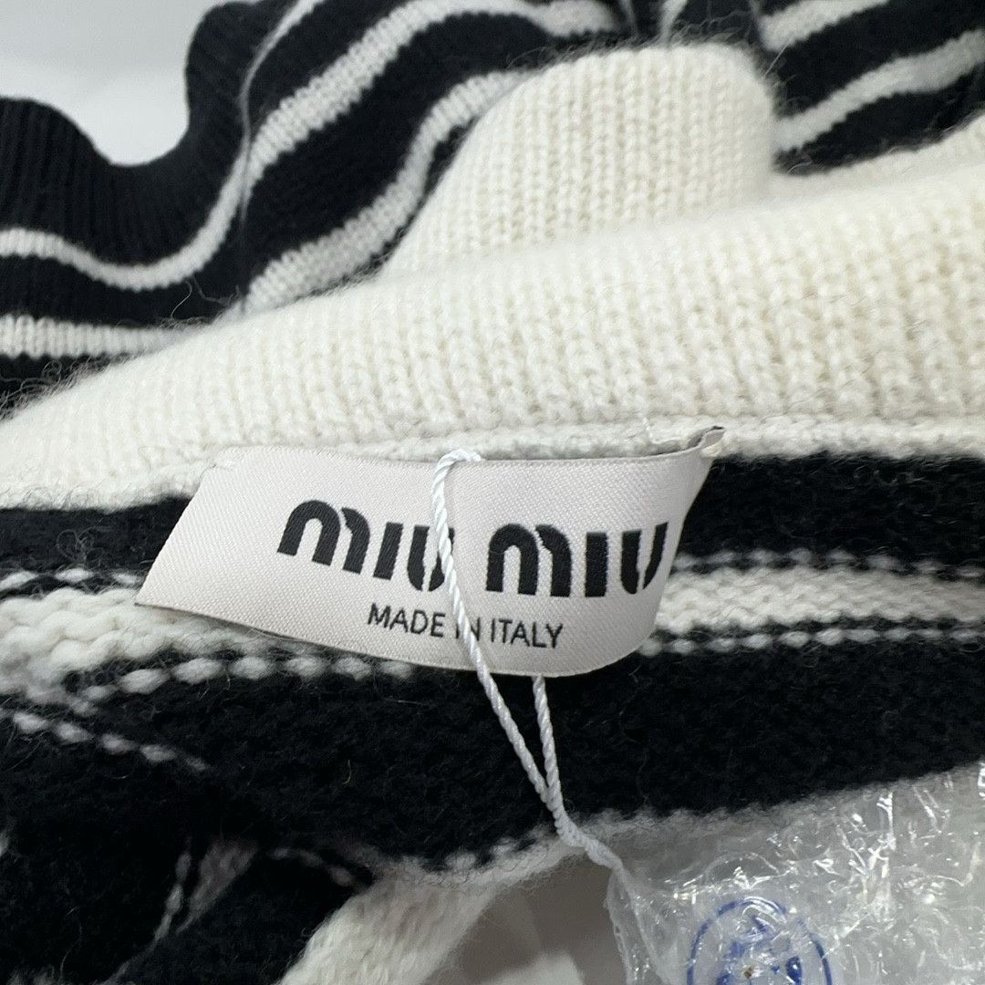 Miu Miu Miu Miu Striped Cashmere Knit Polo Size 38 Size XS / US 0-2 / IT 36-38 - 3 Thumbnail