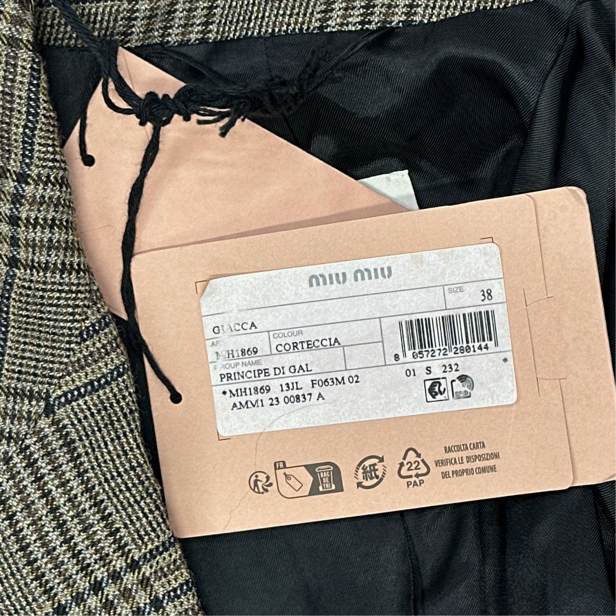 Miu Miu Miu Miu Plaid Wool Blazer Size 38 Size XS / US 0-2 / IT 36-38 - 4 Thumbnail