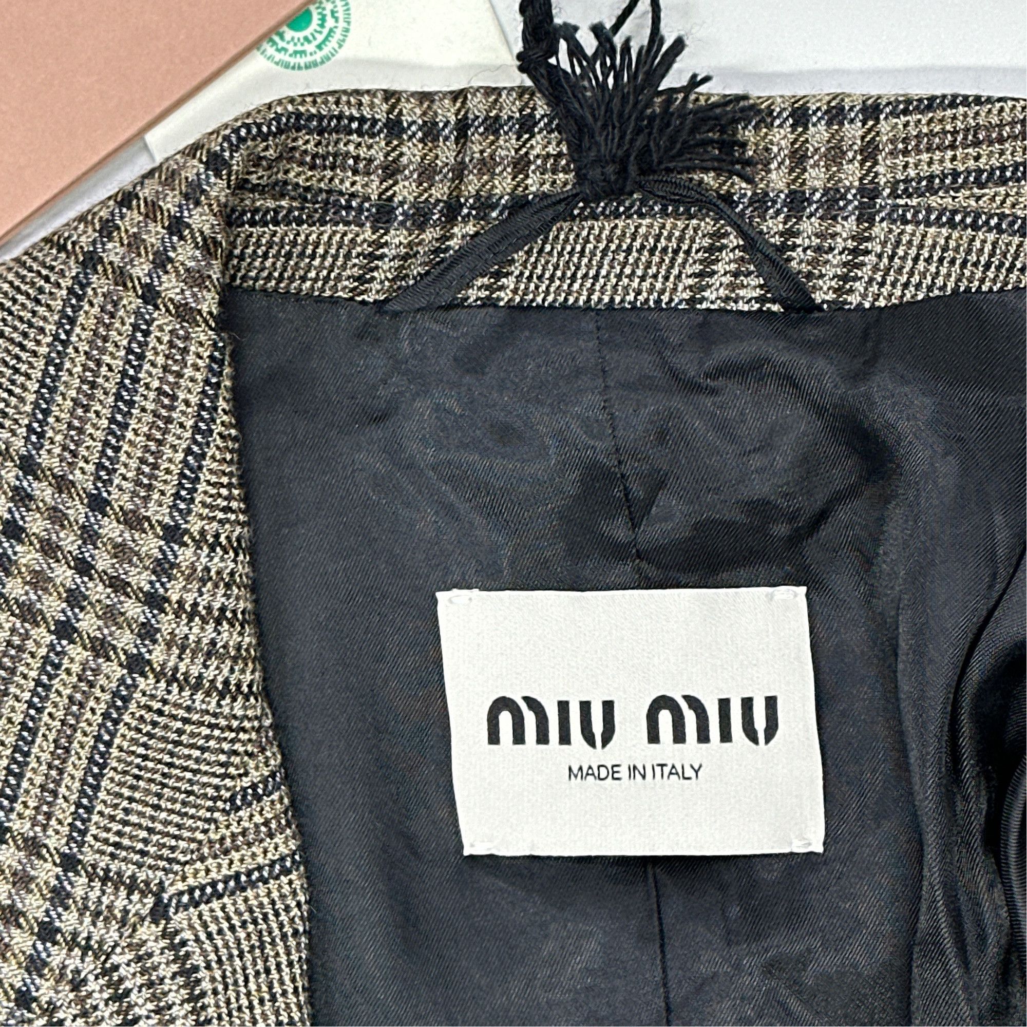 Miu Miu Miu Miu Plaid Wool Blazer Size 38 Size XS / US 0-2 / IT 36-38 - 5 Thumbnail