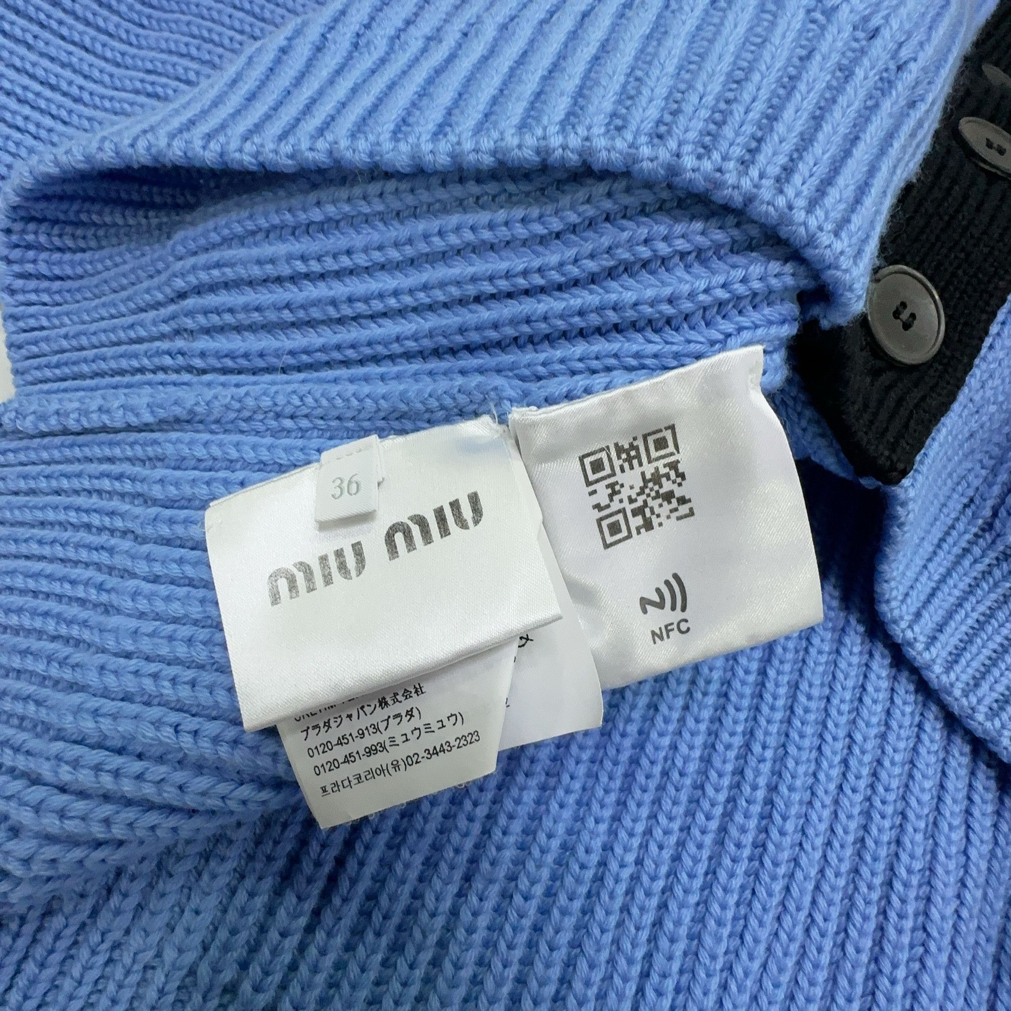 Miu Miu Miu Miu M Patch Wool Cardigan Size 36 Size XS / US 0-2 / IT 36-38 - 3 Thumbnail
