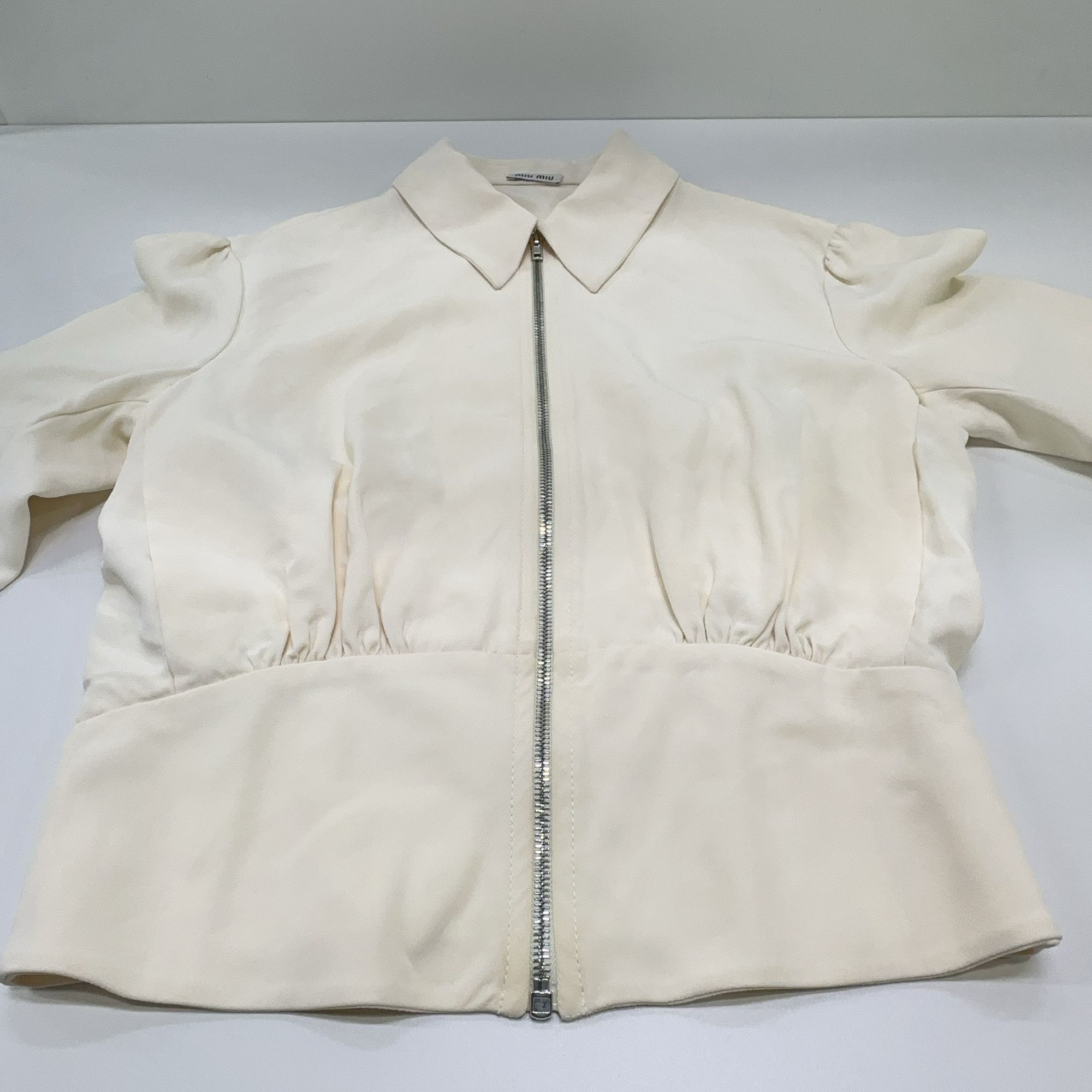 Miu Miu Miu Miu Cream Zip-Up Jacket Size 40 Size S / US 4 / IT 40 - 7 Thumbnail