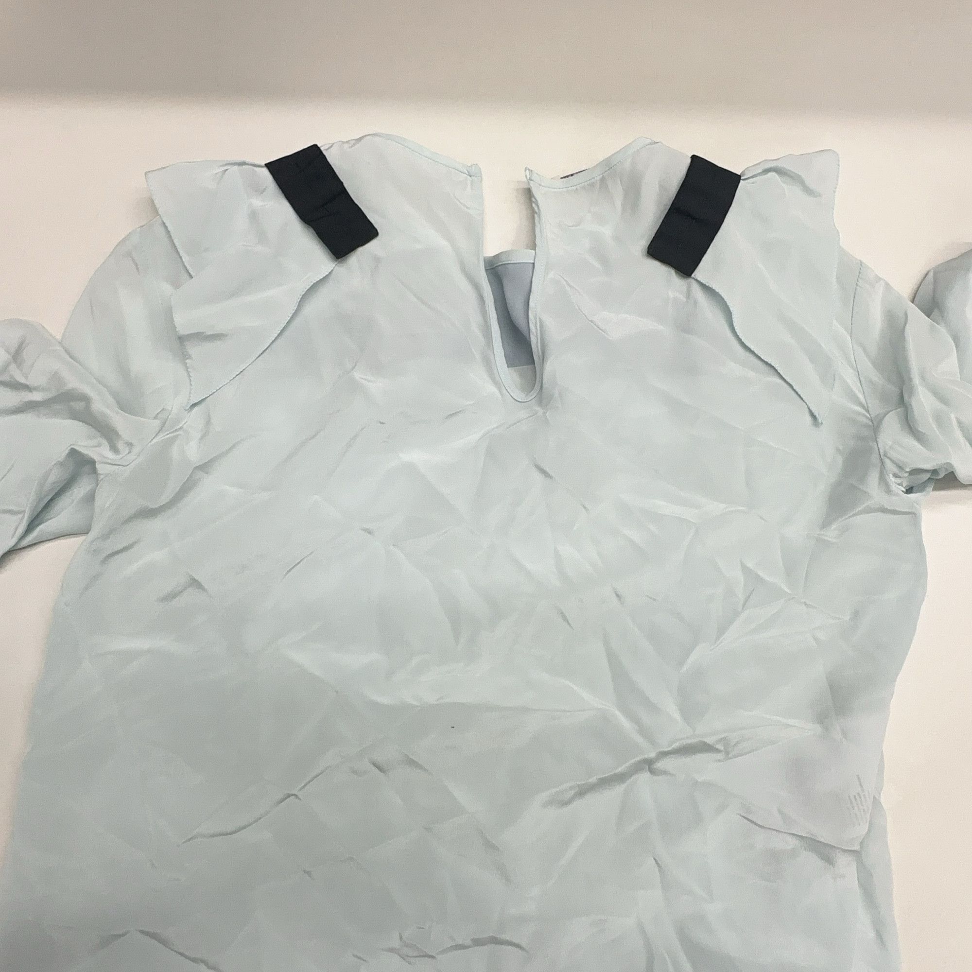 Miu Miu Miu Miu Blue Ruffle Trim Blouse Size 38 Size XS / US 0-2 / IT 36-38 - 7 Thumbnail