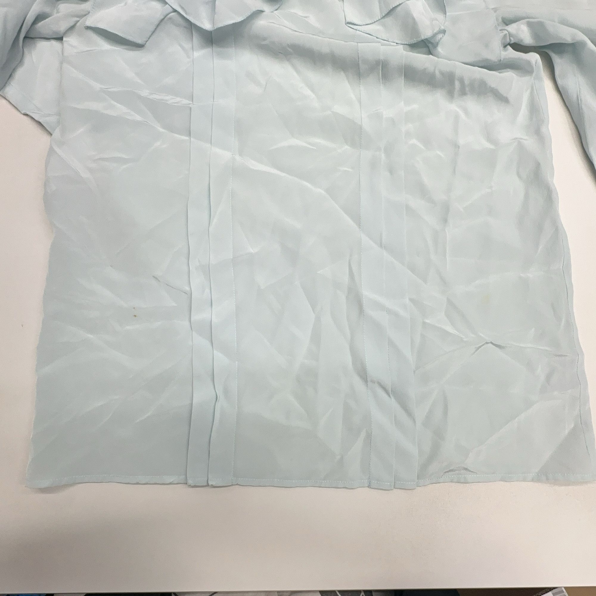 Miu Miu Miu Miu Blue Ruffle Trim Blouse Size 38 Size XS / US 0-2 / IT 36-38 - 10 Thumbnail