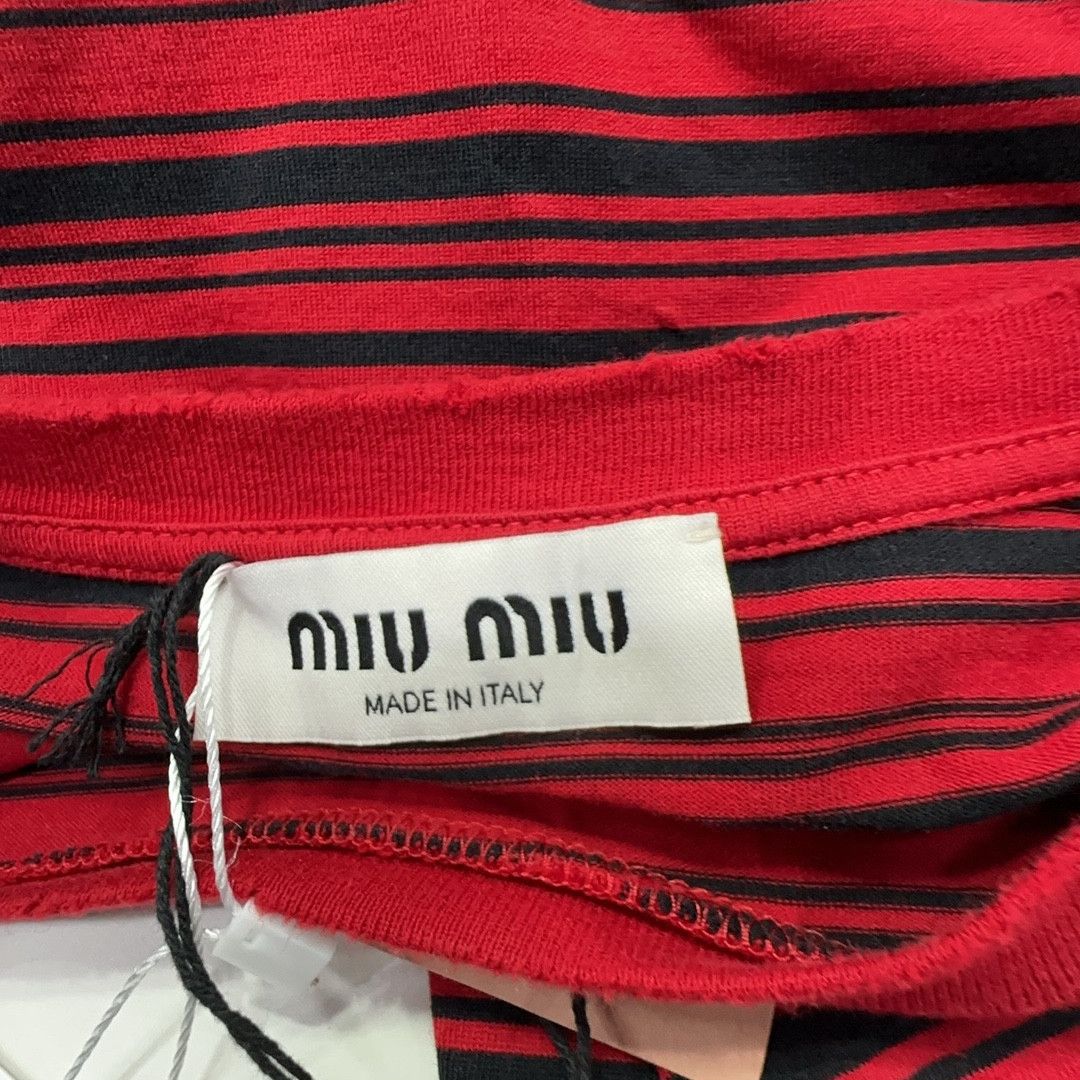 Miu Miu Miu Miu Striped Long Sleeve T-Shirt Size S Size S / US 4 / IT 40 - 3 Thumbnail