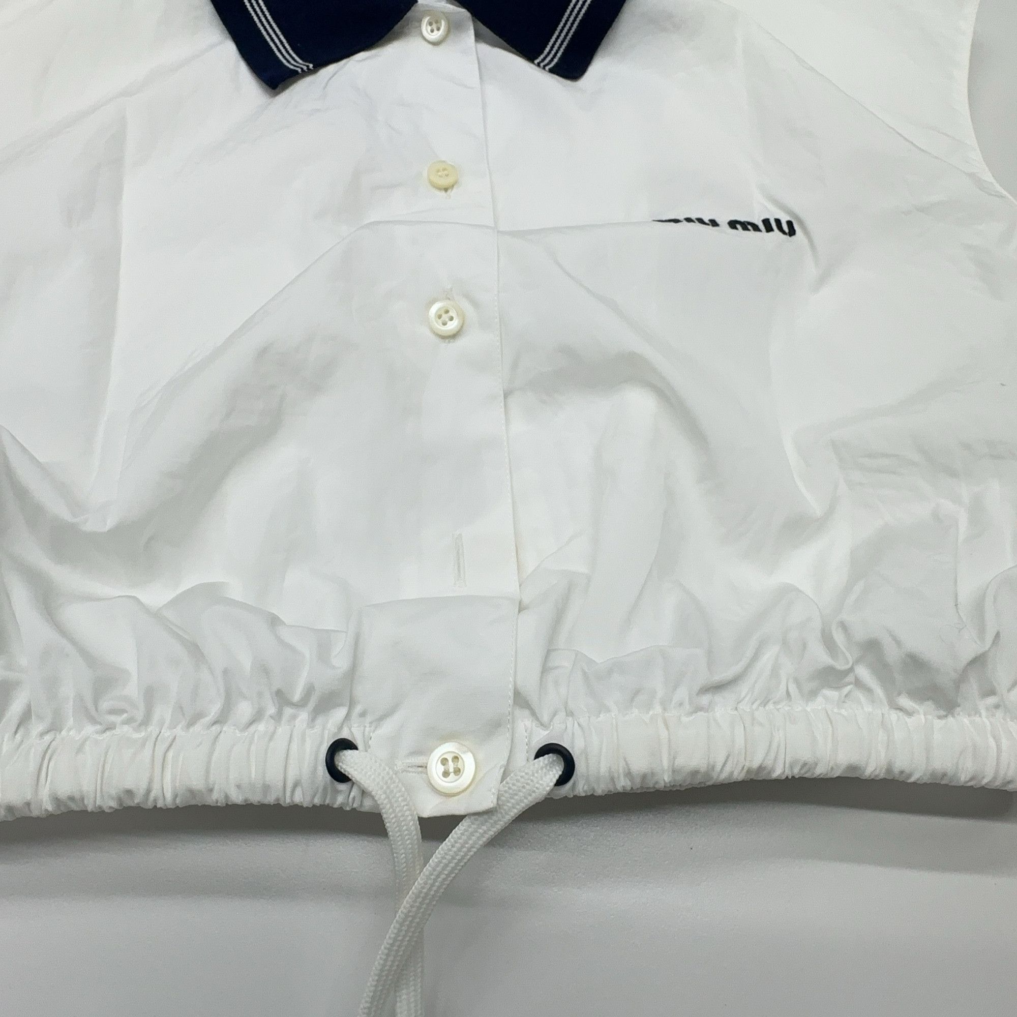 Miu Miu Miu Miu Logo Sleeveless Button Up Shirt Size 38 Size XS / US 0-2 / IT 36-38 - 6 Thumbnail